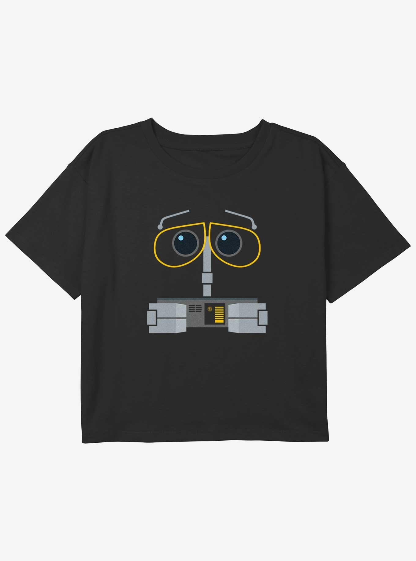 Disney Pixar WALL-E Robot Face Youth Girls Boxy Crop T-Shirt, , hi-res