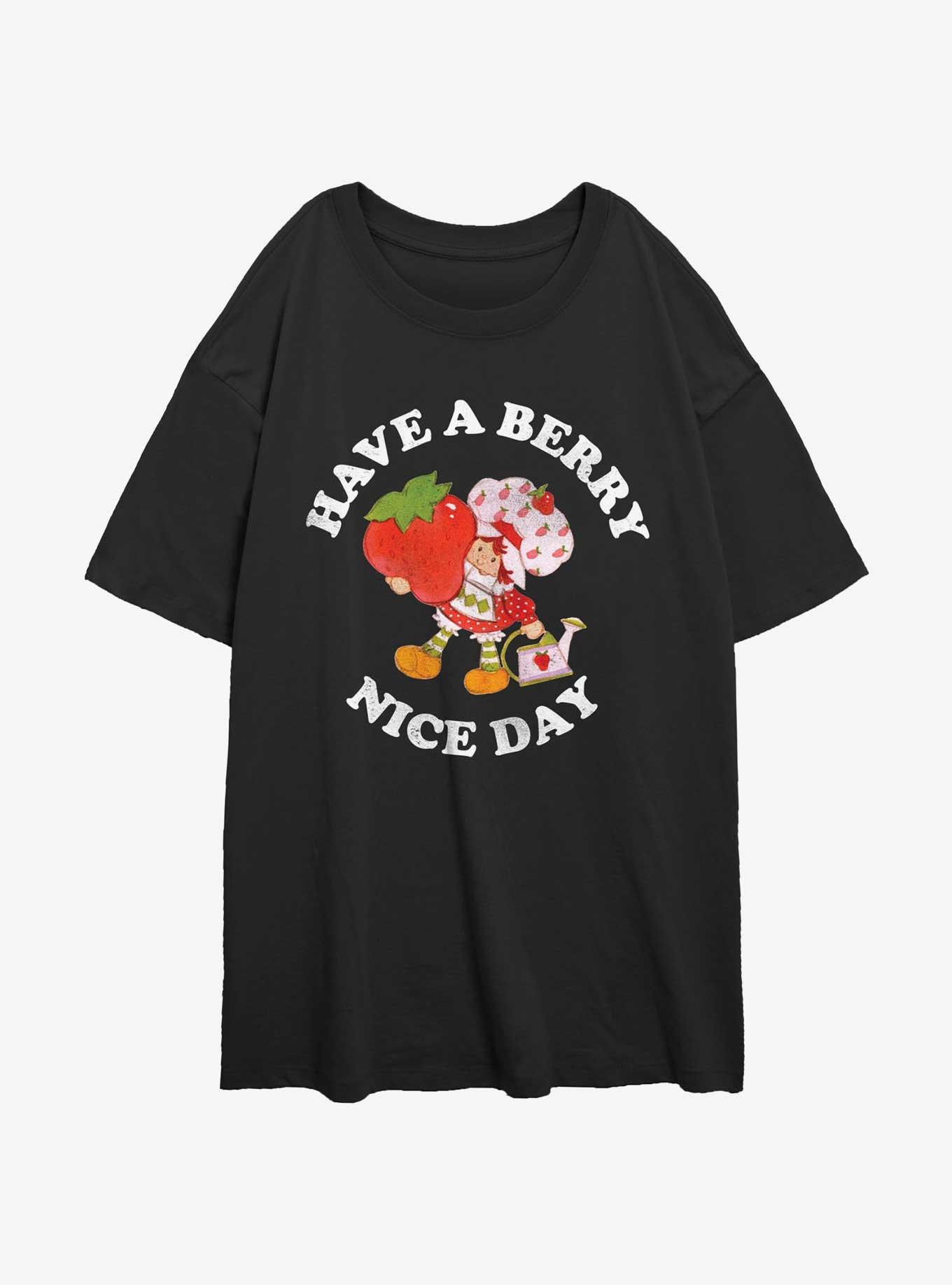 Strawberry Shortcake Have A Berry Nice Day Womens Oversized T-Shirt, , hi-res