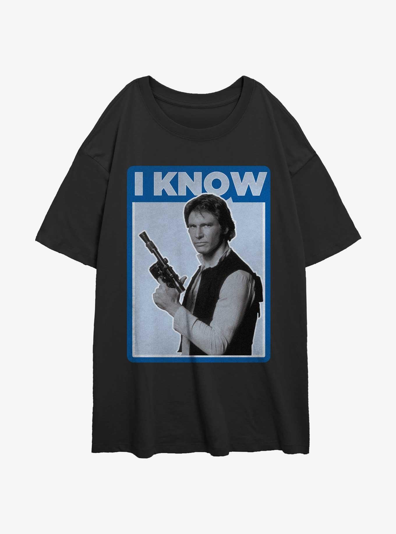 Star Wars Han Solo I Know Womens Oversized T-Shirt, , hi-res