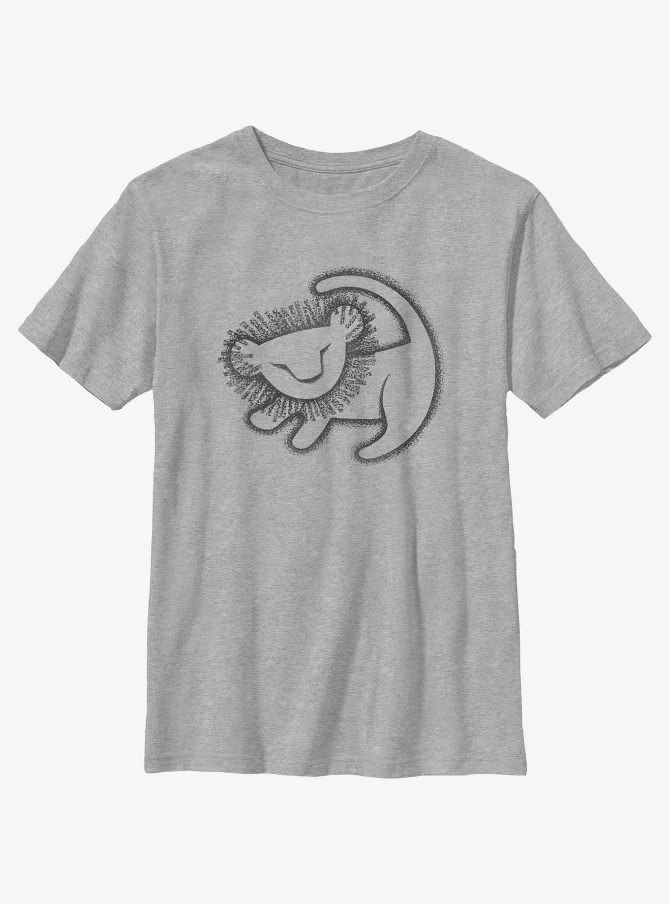 Disney The Lion King Simba Cave Painting Youth T-Shirt, ATH HTR, hi-res