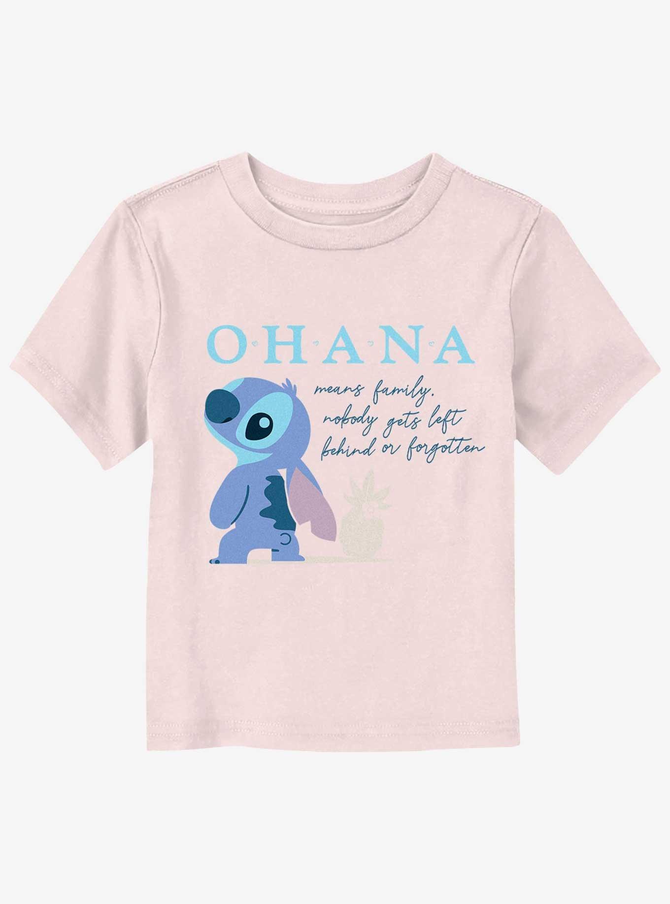 Disney Lilo & Stitch Ohana Means Family Toddler T-Shirt, LIGHT PINK, hi-res