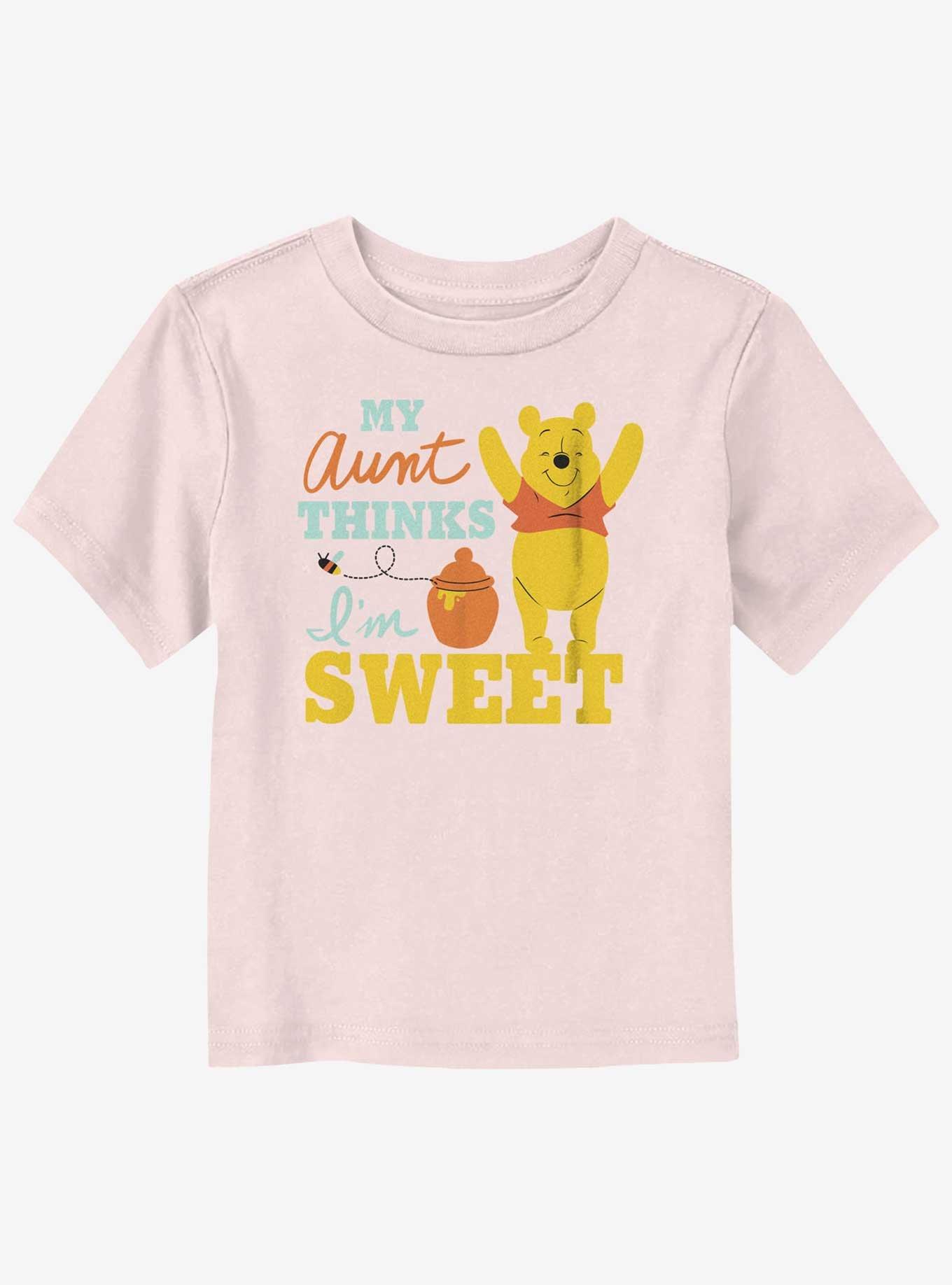 Disney Winnie The Pooh My Aunt Thinks I'm Sweet Toddler T-Shirt, LIGHT PINK, hi-res