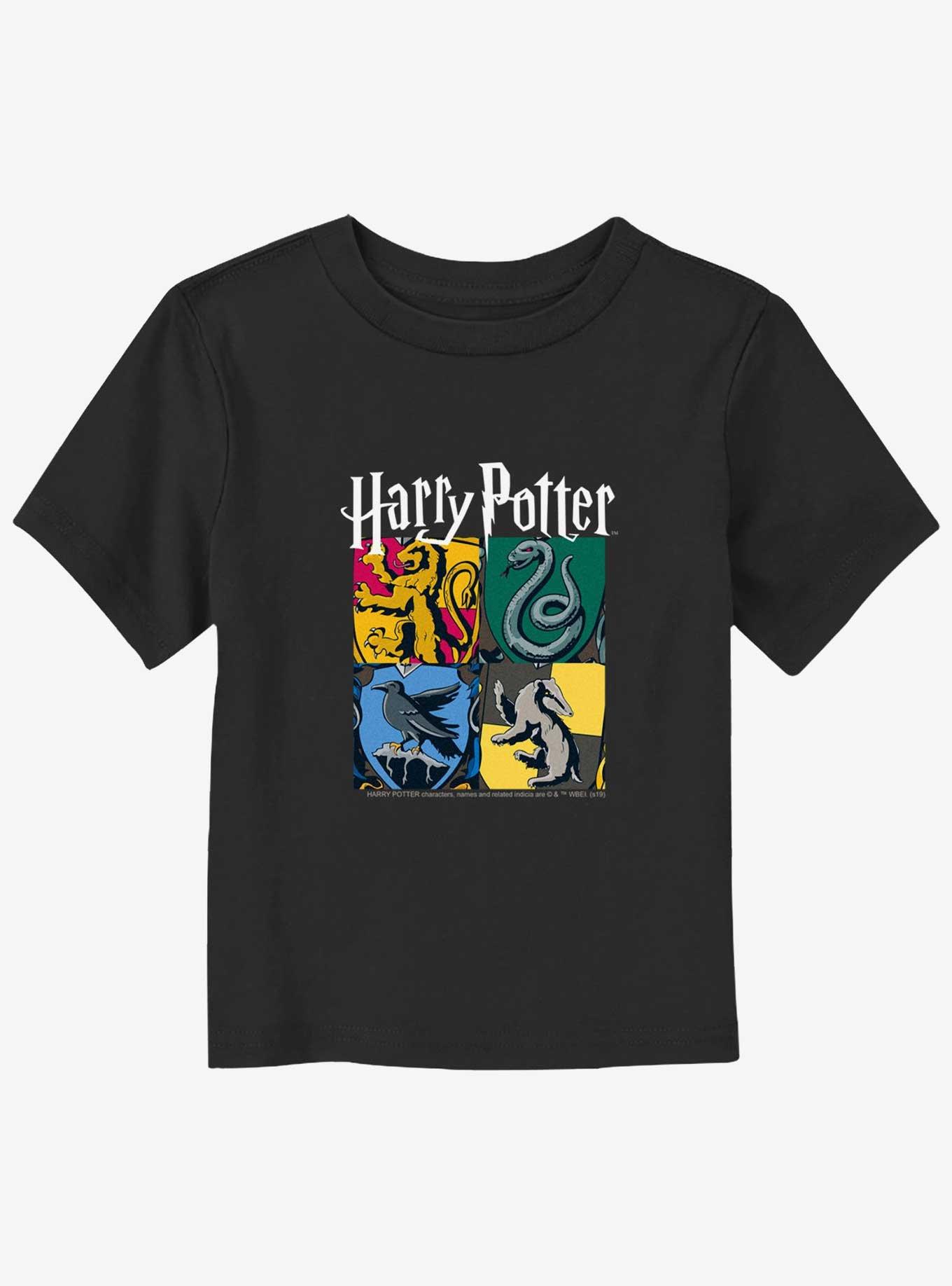 Harry Potter All Hogwarts Houses Toddler T-Shirt, BLACK, hi-res