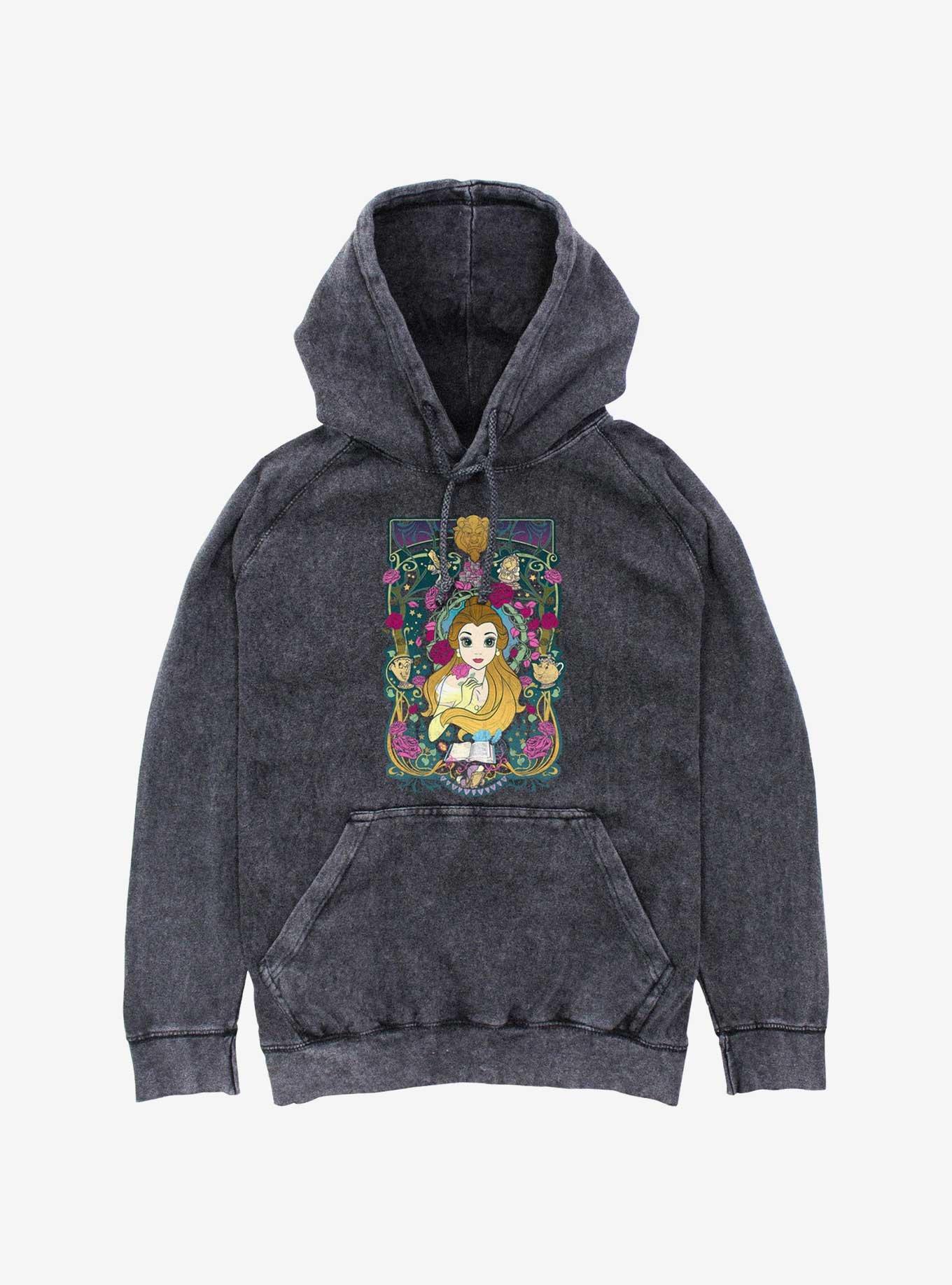 Disney Beauty and the Beast Belle Flowers Mineral Wash Hoodie 