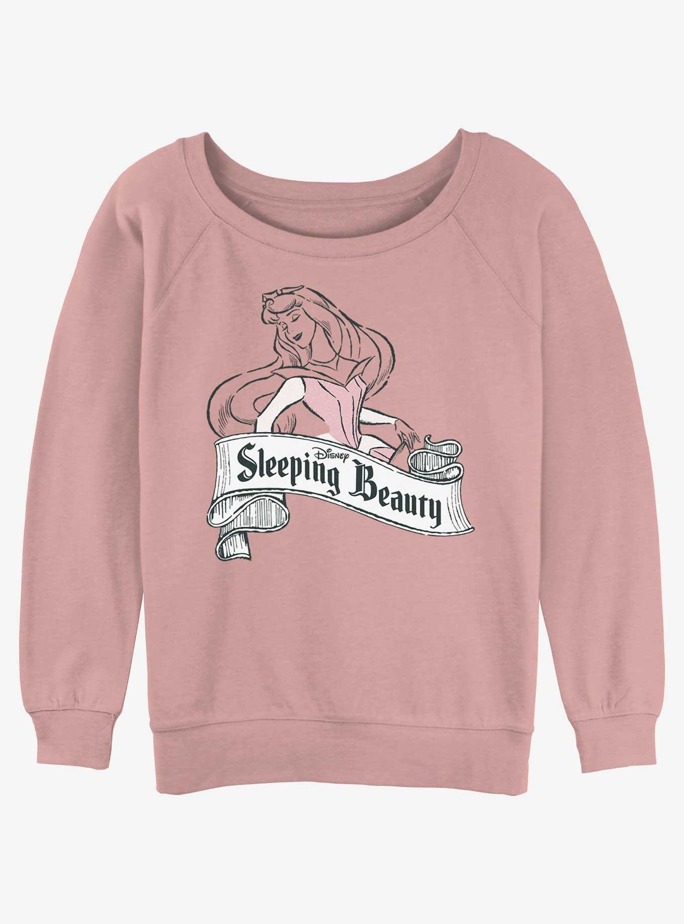 Disney Sleeping Beauty Make It Pink Womens Slouchy Sweatshirt, , hi-res