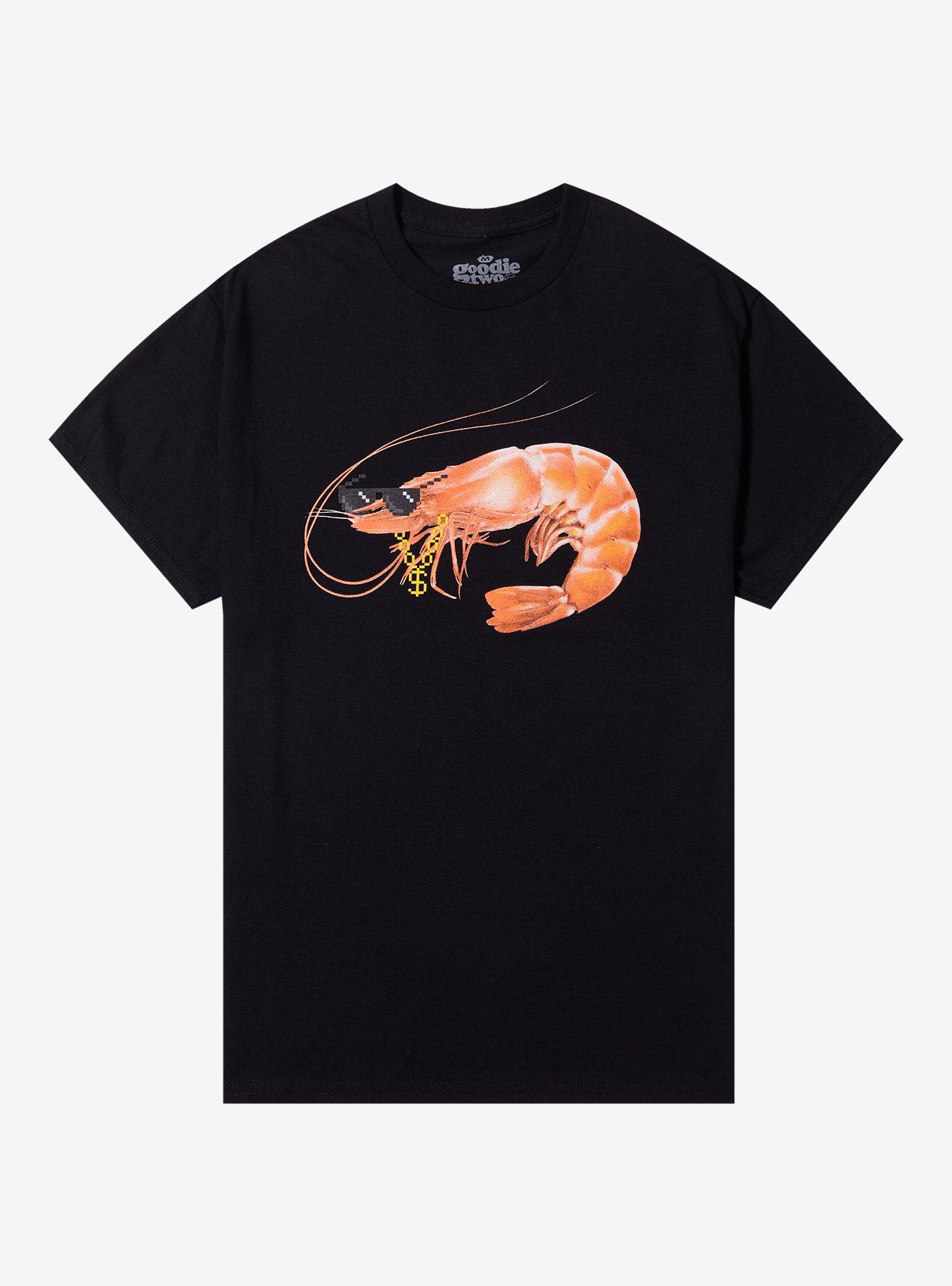 Cool Shrimp T-Shirt By Goodie Two Sleeves, BLACK, hi-res