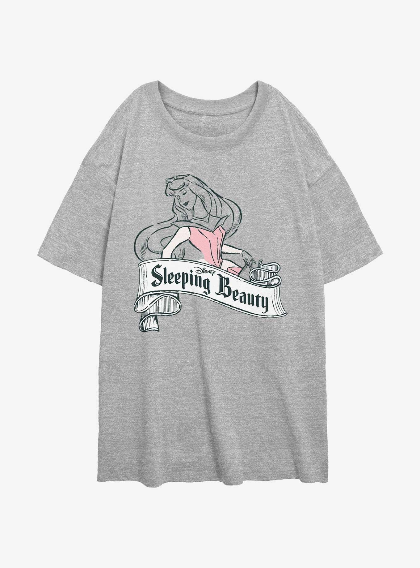 Disney Sleeping Beauty Make It Pink Womens Oversized T-Shirt, ATH HTR, hi-res