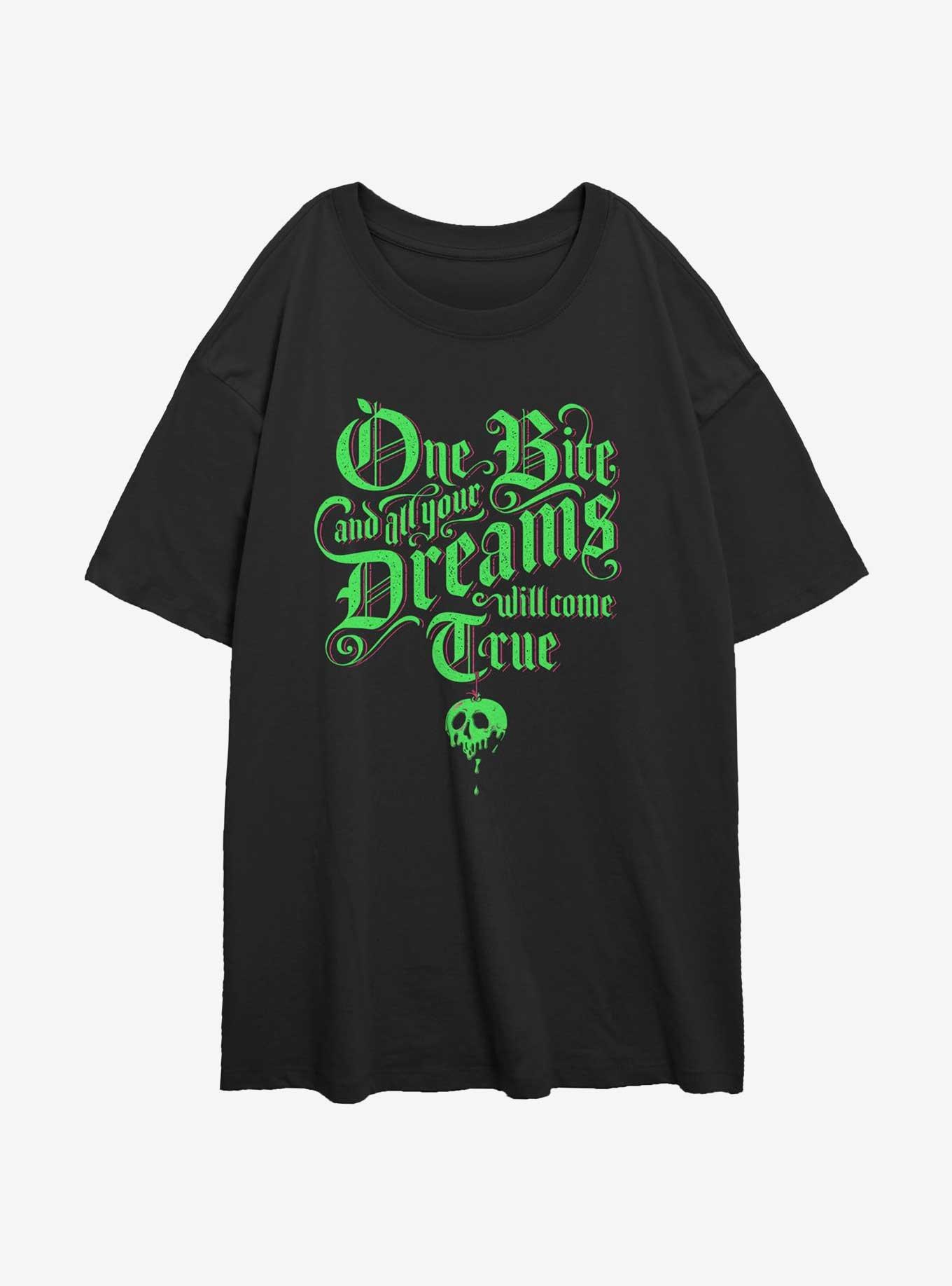 Disney Snow WHite & The Seven Dwarfs Sleeping Death Womens Oversized T-Shirt, BLACK, hi-res