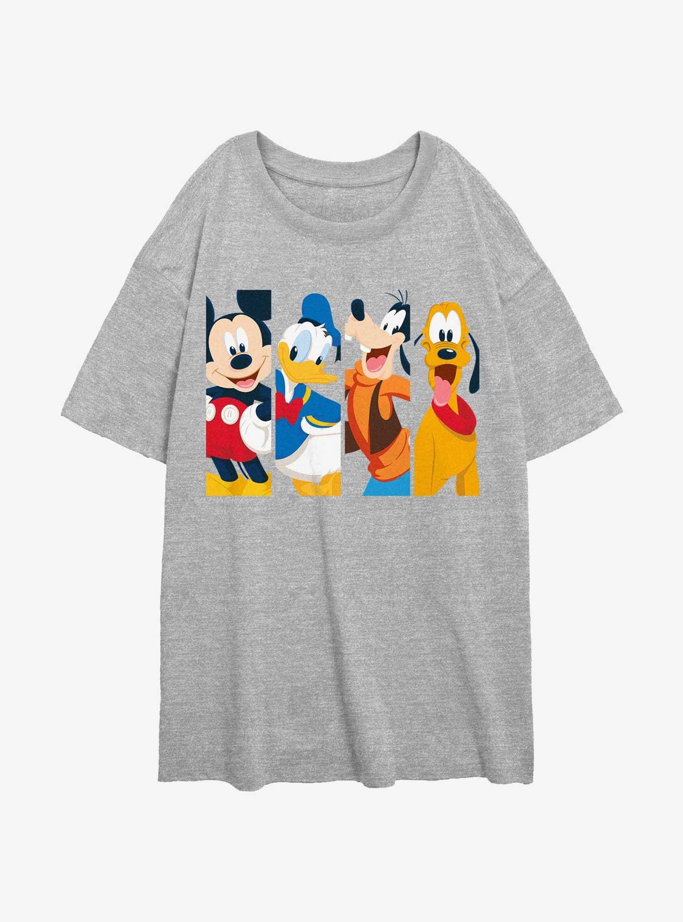 Disney Mickey Mouse Bro Time Womens Oversized T-Shirt, ATH HTR, hi-res