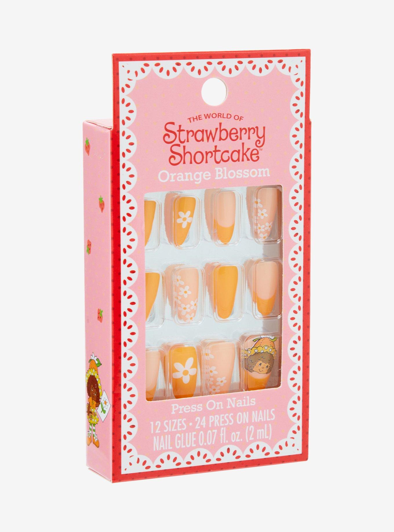 Strawberry Shortcake Orange Blossom Floral Press On Nails, , hi-res