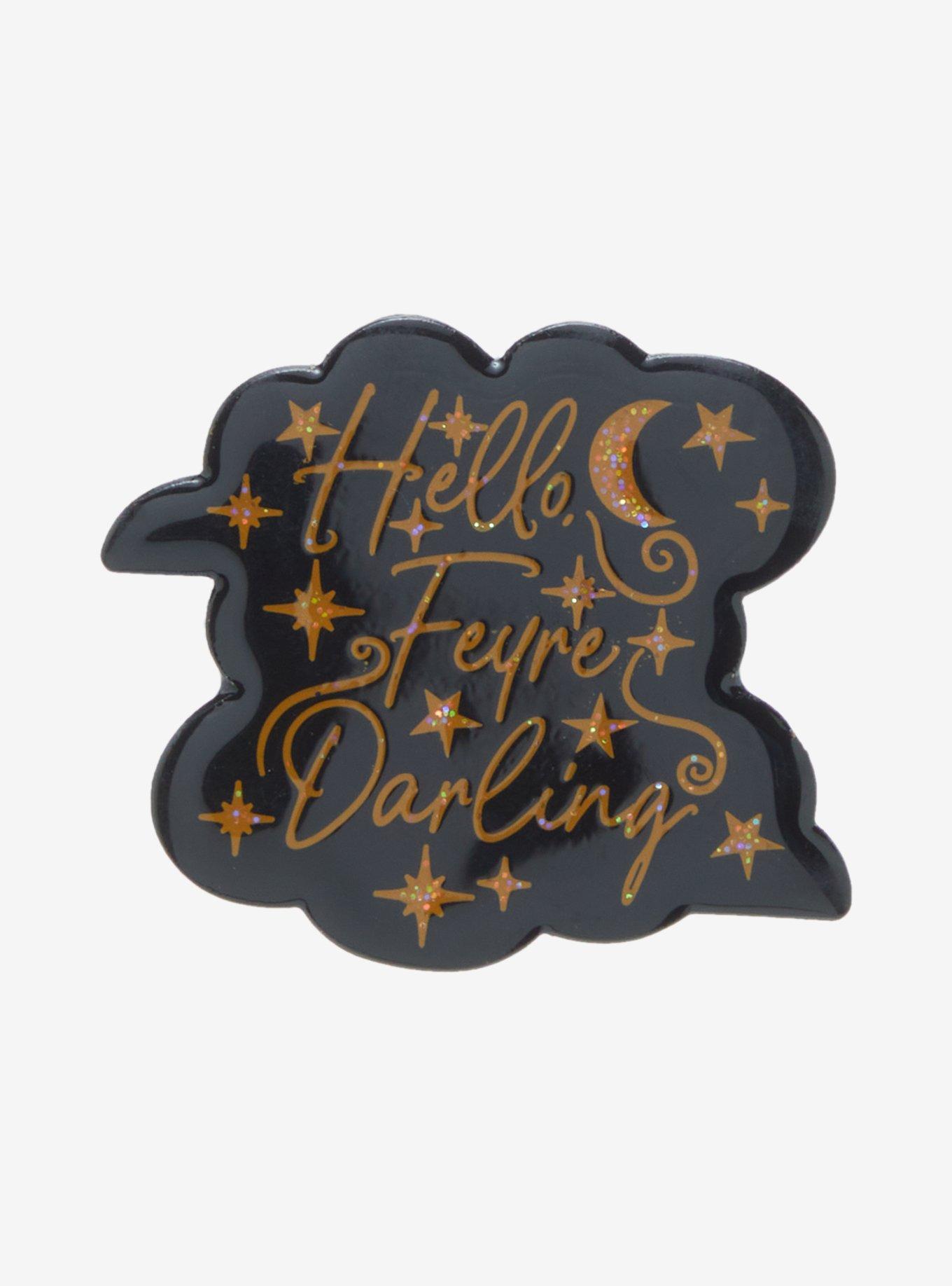 A Court of Thorns and Roses Hello, Feyre Darling Glitter Enamel Pin — BoxLunch Exclusive, , hi-res