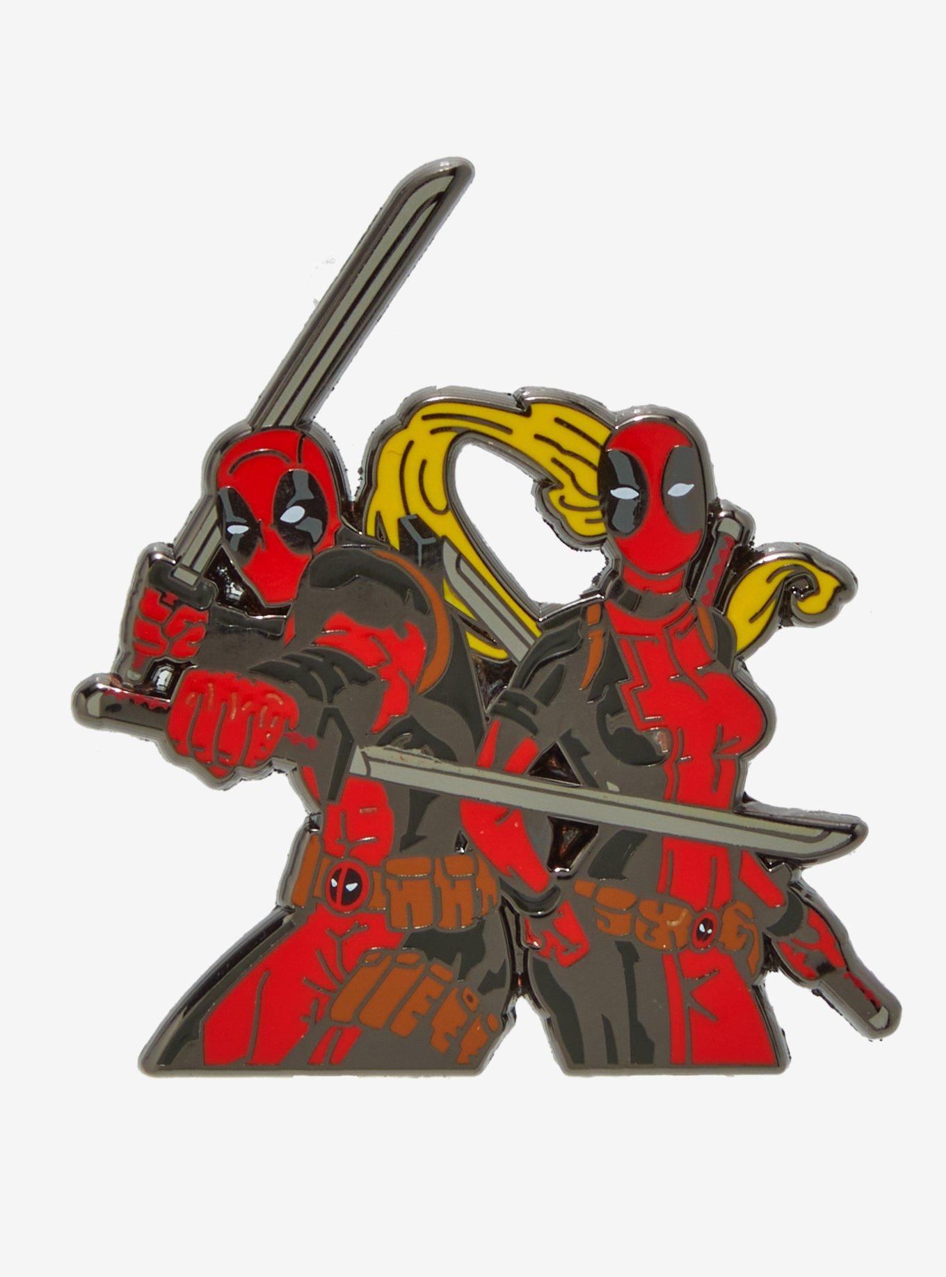 Marvel Deadpool Lady Deadpool & Deadpool Enamel Pin — BoxLunch Exclusive