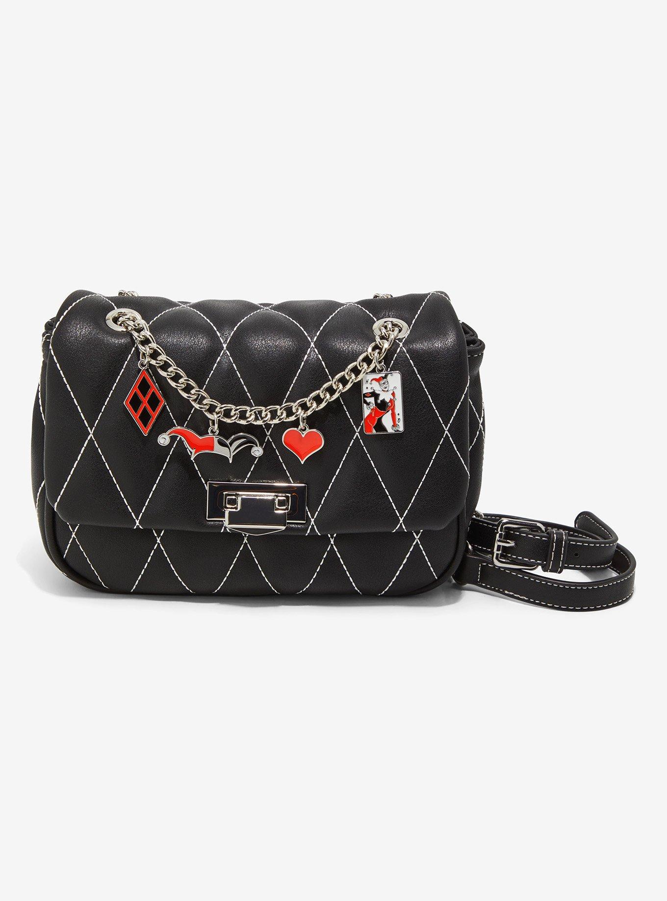 DC Comics Batman Harley Quinn Quilted Crossbody Bag &mdash; BoxLunch Exclusive, , hi-res