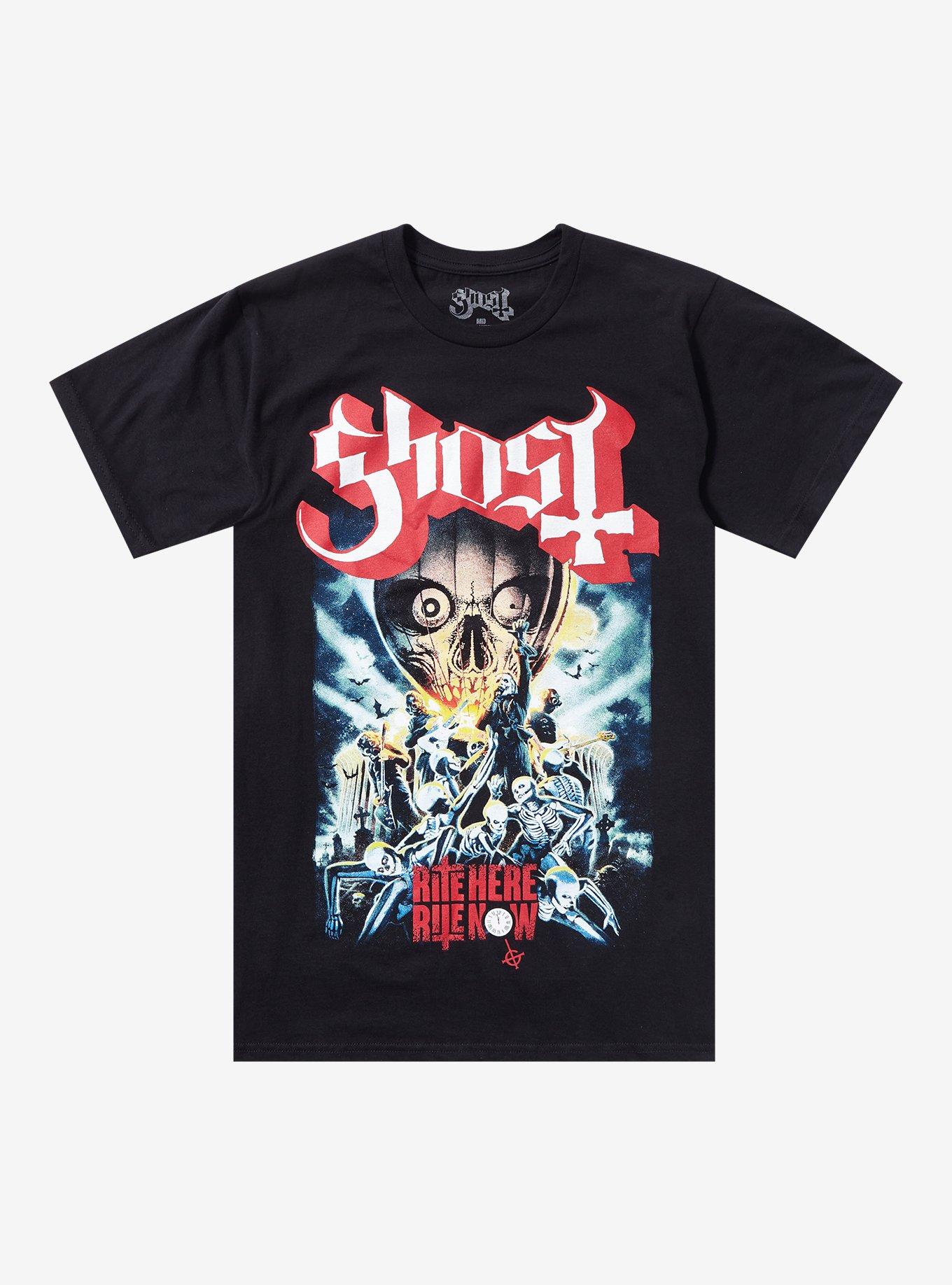 Ghost Rite Here Rite Now Skeleton Dance T-Shirt, BLACK, hi-res