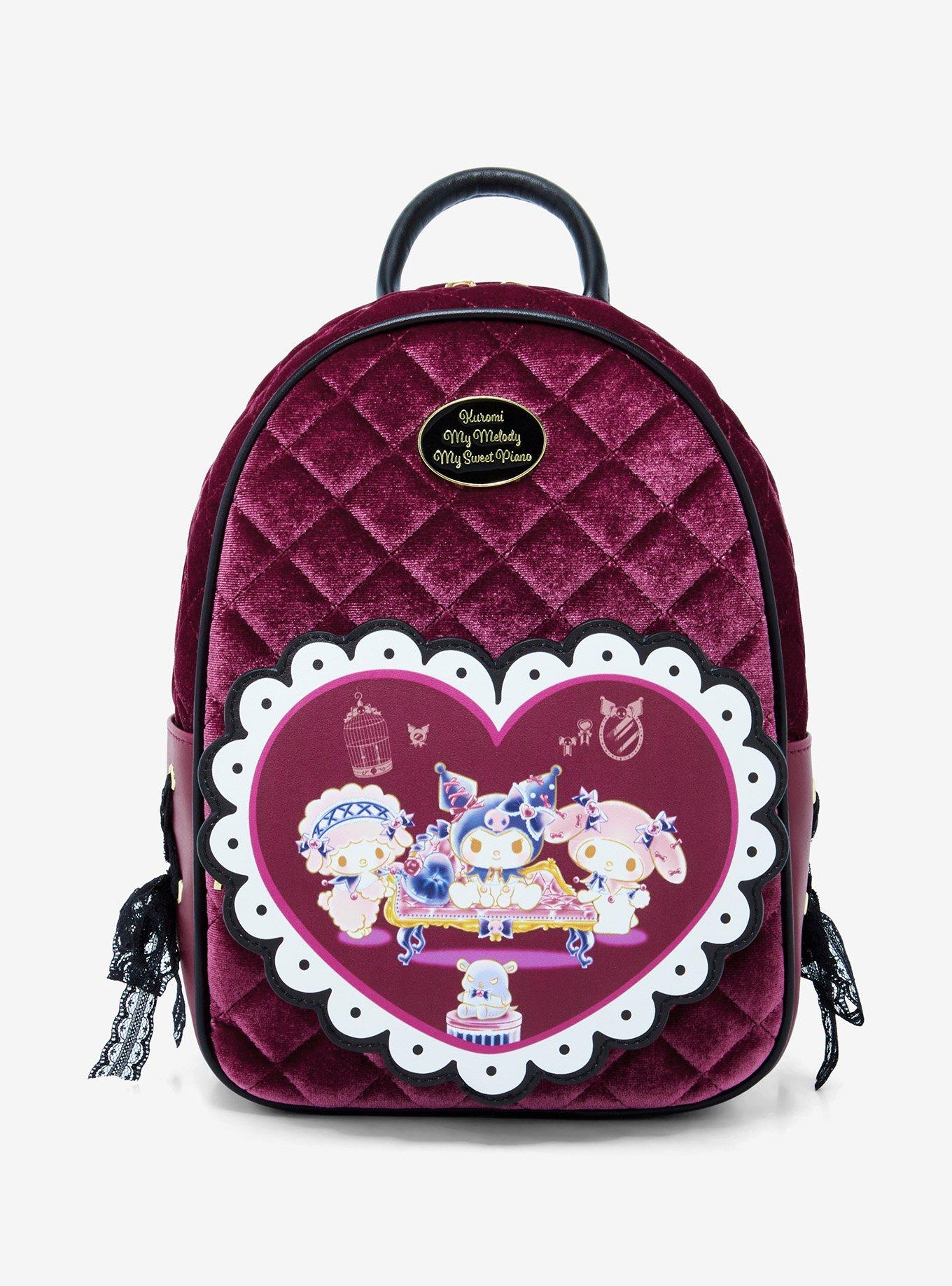 Her Universe Kuromi My Melody & My Sweet Piano Velvet Mini Backpack, , hi-res