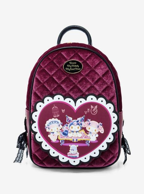 cornelia velvet mini backpack Her Universe Kuromi My Melody & My Sweet Piano Velvet Mini Backpack