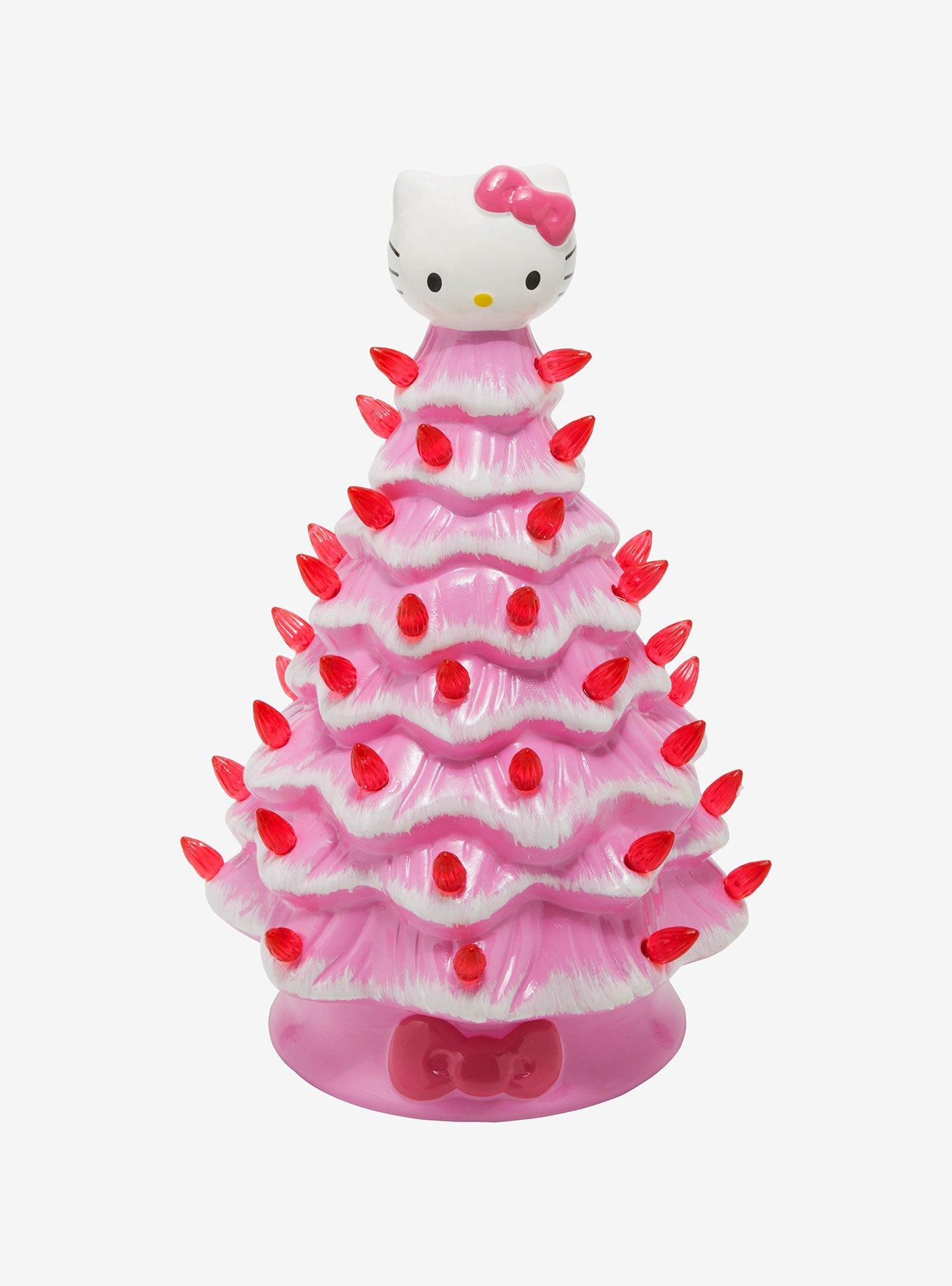 Hello Kitty Pink Light-Up Ceramic Tree, , hi-res