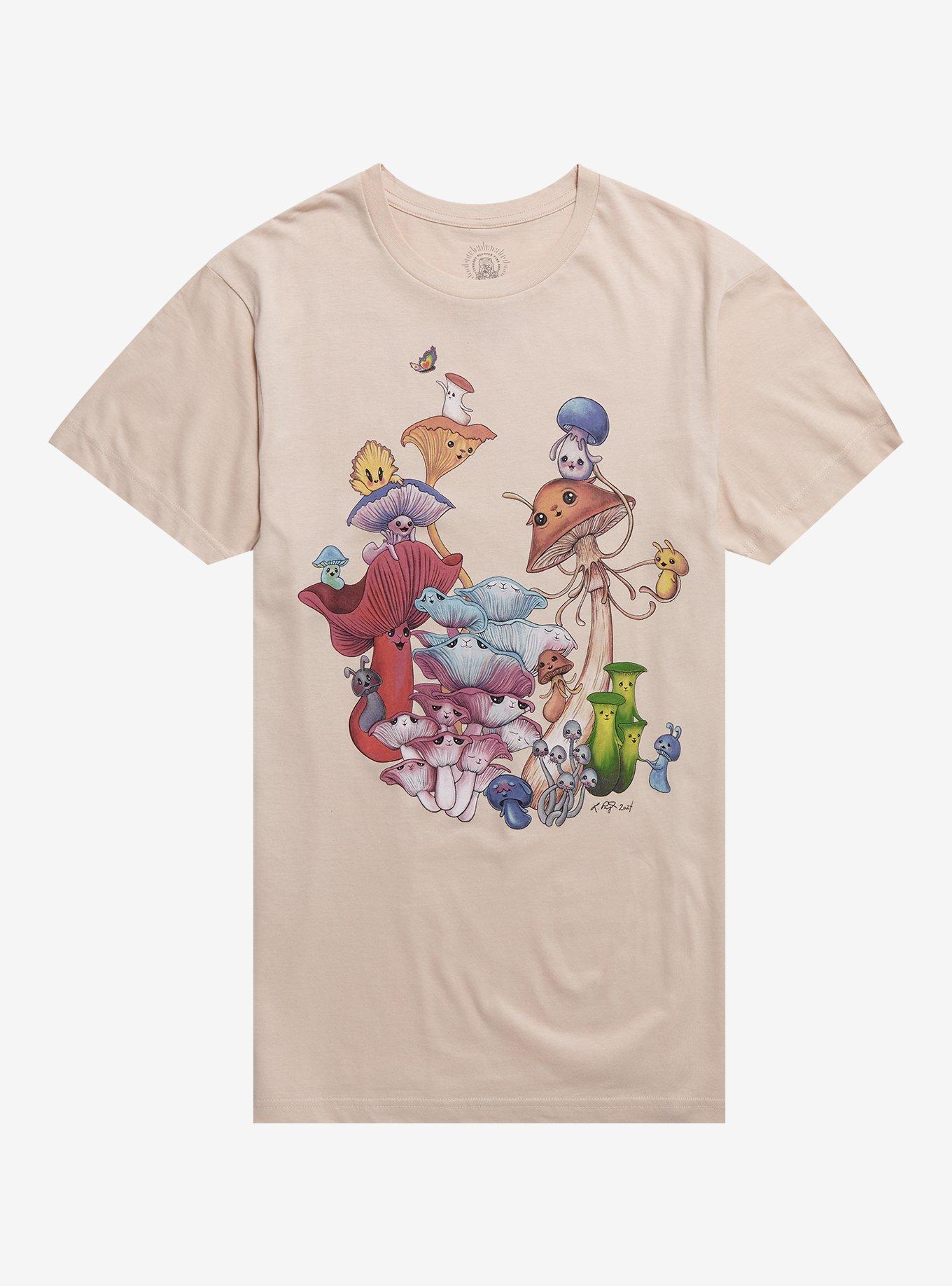 Smiling Mushrooms T-Shirt By Lyndsey Paynter, , hi-res