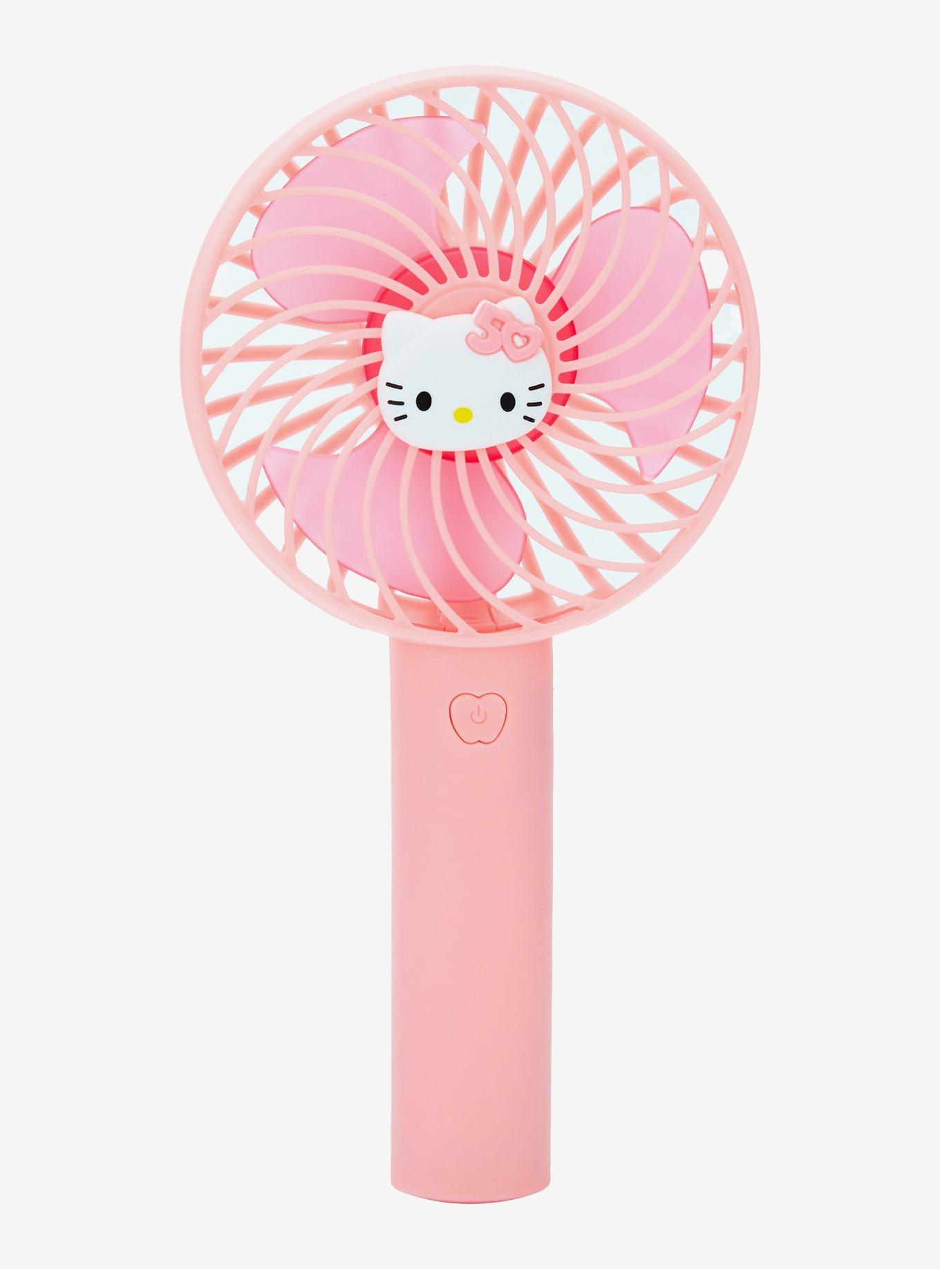 Sanrio Hello Kitty 50th Anniversary Pink Portable Fan with