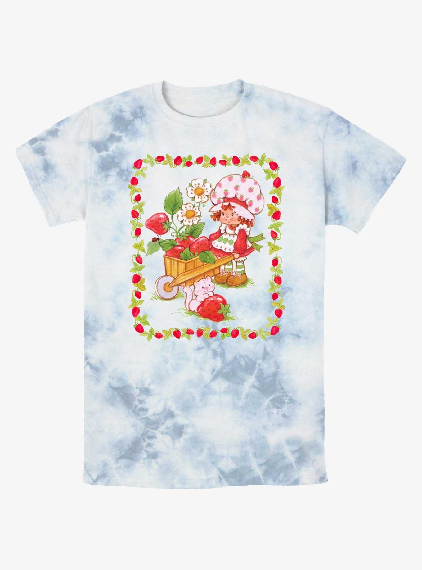 Strawberry Shortcake Wagon Of Berries Tie-Dye T-Shirt, WHITEBLUE, hi-res