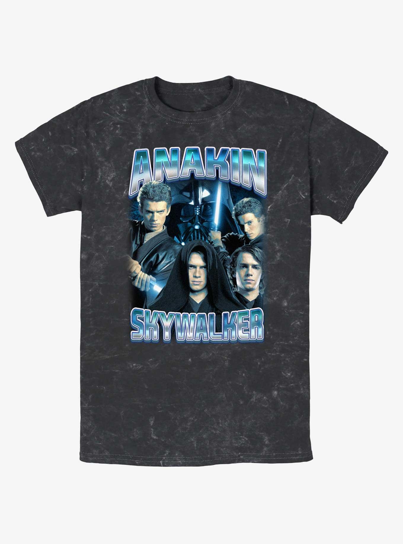 Star Wars The Many Sides Of Anakin Skywalker Mineral Wash T-Shirt, BLACK, hi-res