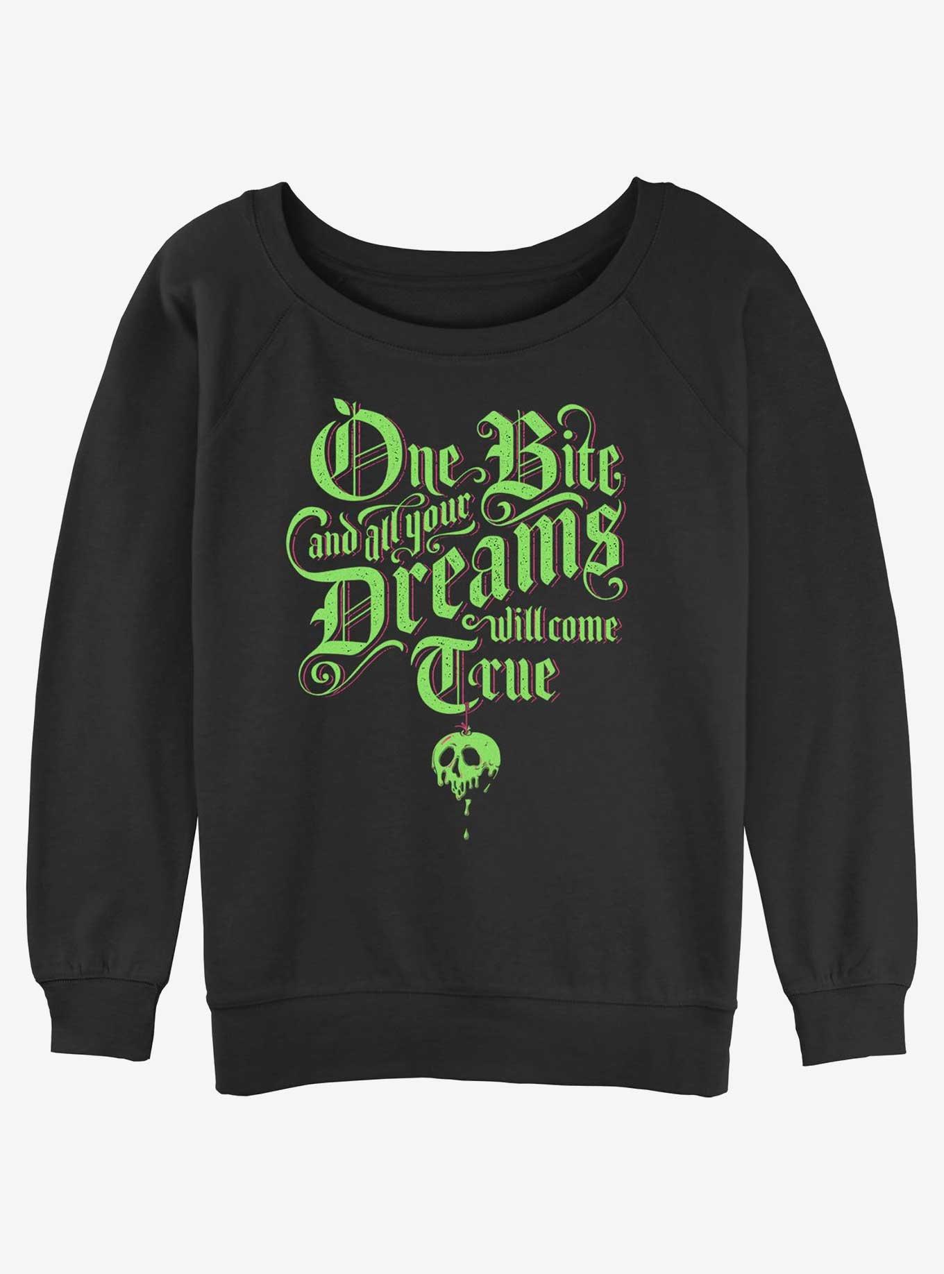 Disney Snow White & The Seven Dwarfs Sleeping Death Womens Slouchy Sweatshirt, BLACK, hi-res