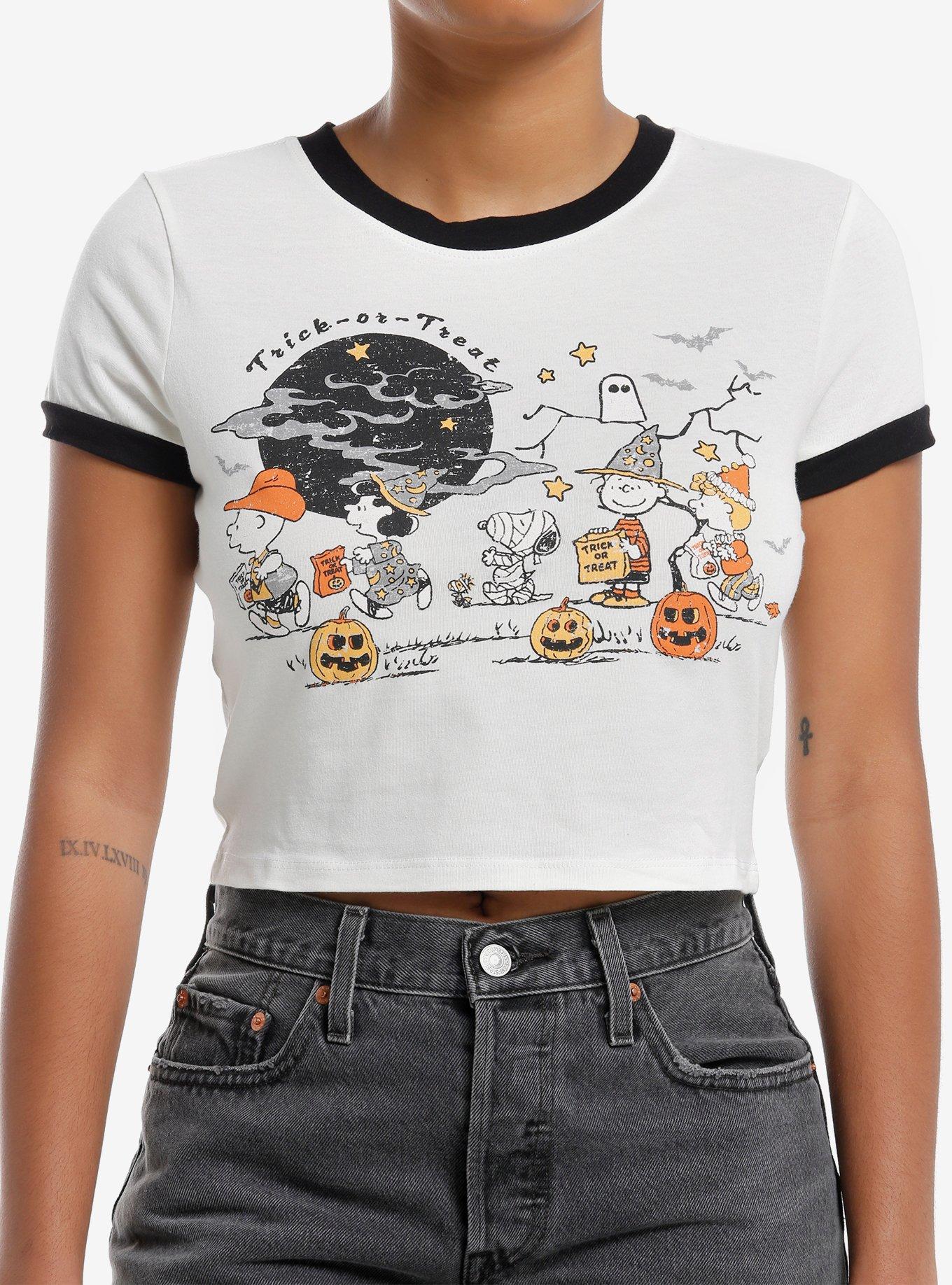 Peanuts Vintage Halloween Girls Ringer Baby T-Shirt