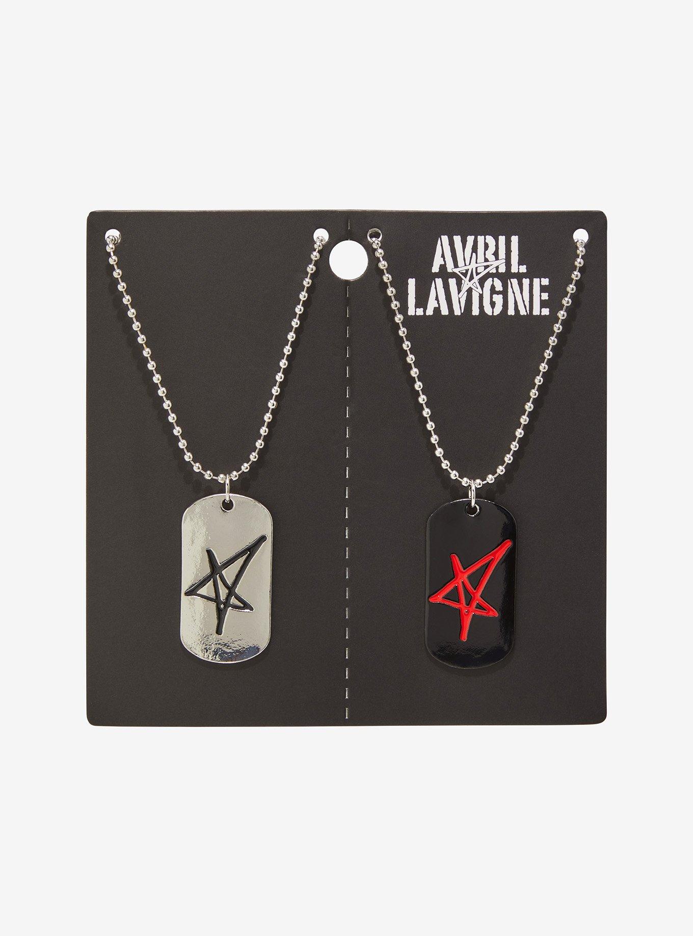Avril Lavigne Star Dog Tag Pendant Best Friend Necklace Set, , hi-res