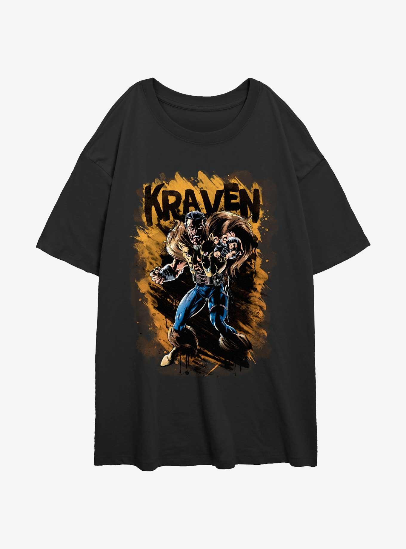 Marvel Kraven The Hunter Splatter Wall Girls Oversized T-Shirt, , hi-res