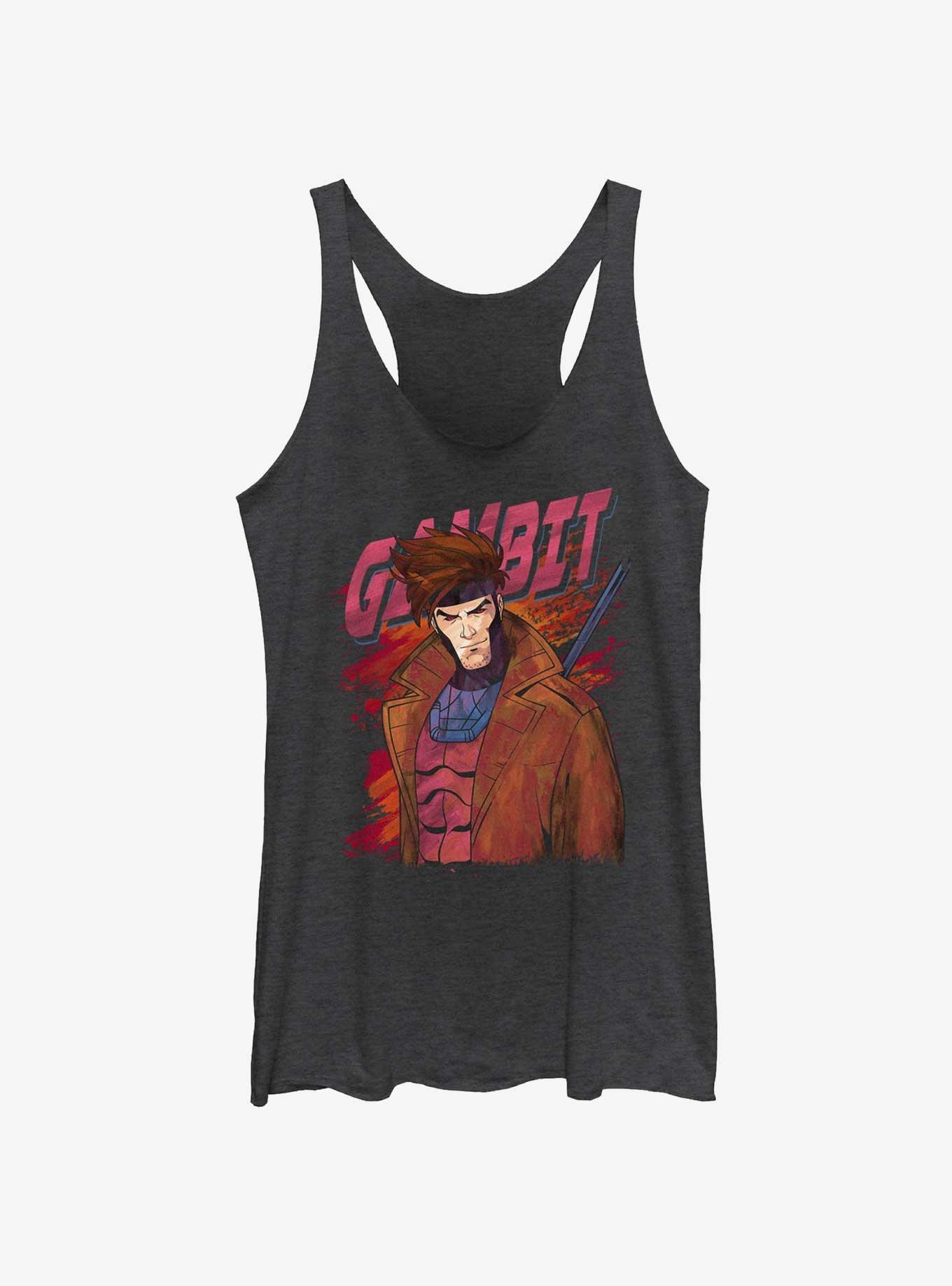 X-Men Gambit Splatter Wall Girls Tank, , hi-res