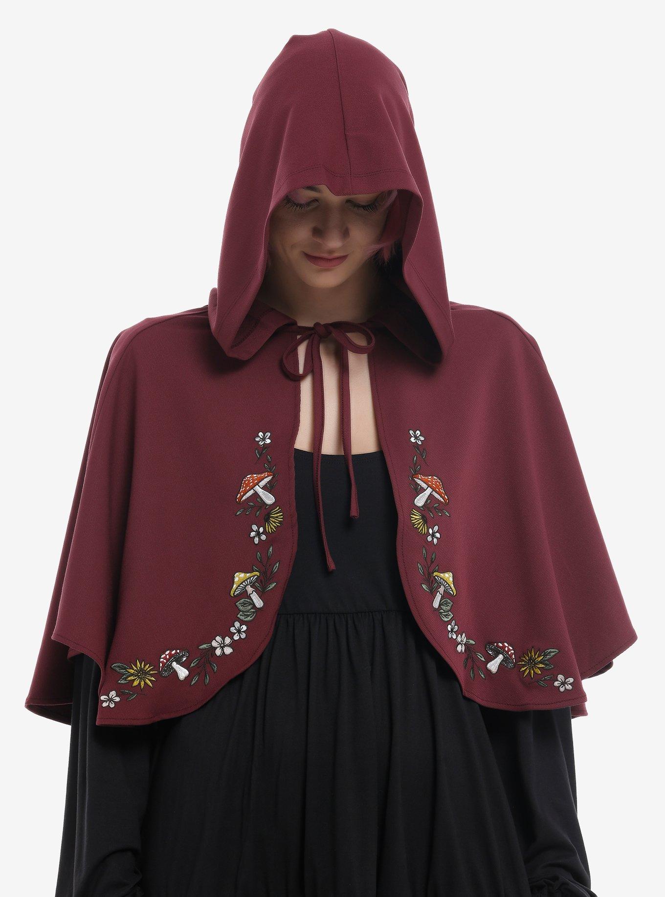 Mushroom Embroidery Girls Capelet, , hi-res