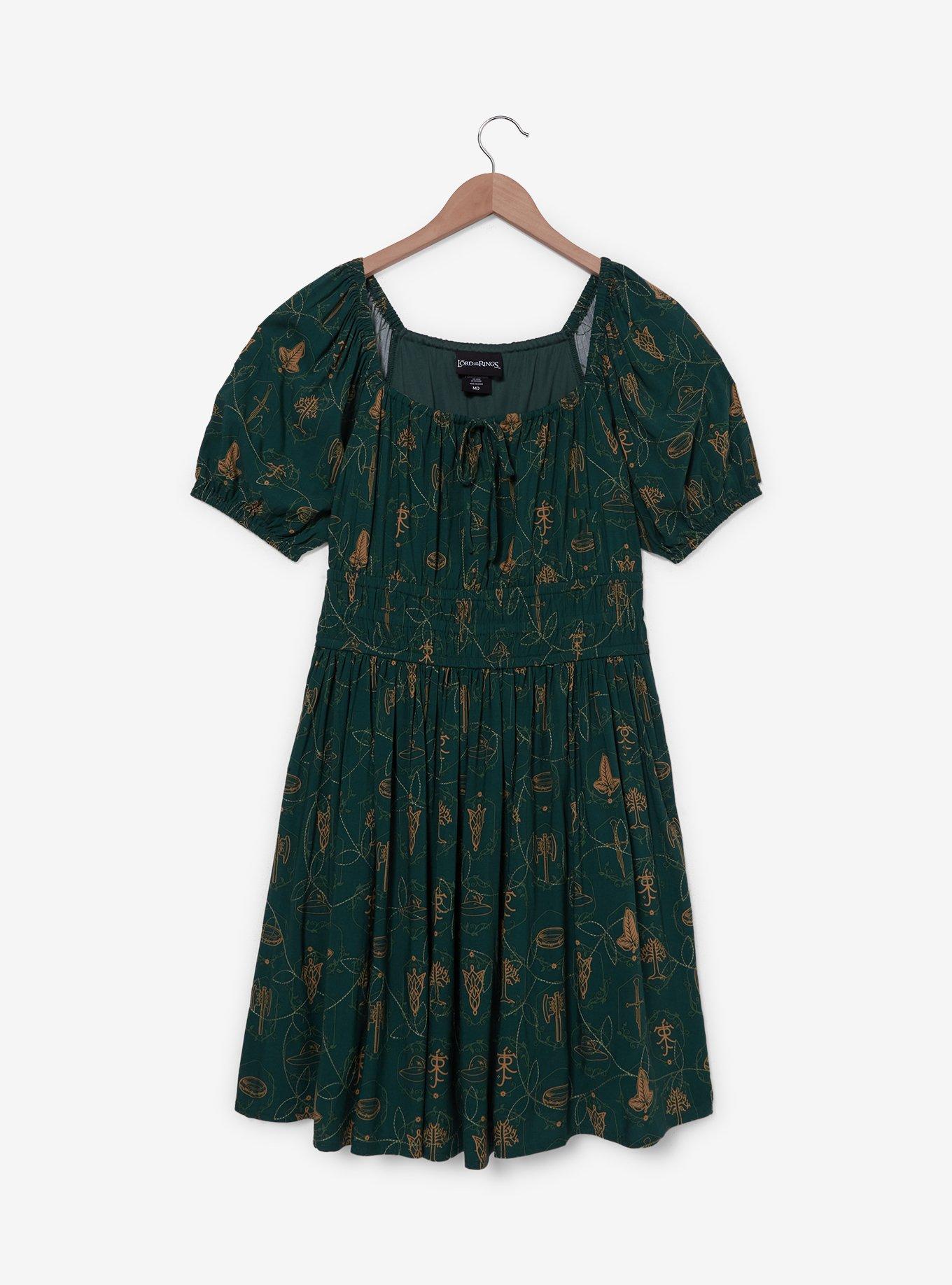 The Lord of the Rings Icons Allover Print Smock Dress, , hi-res