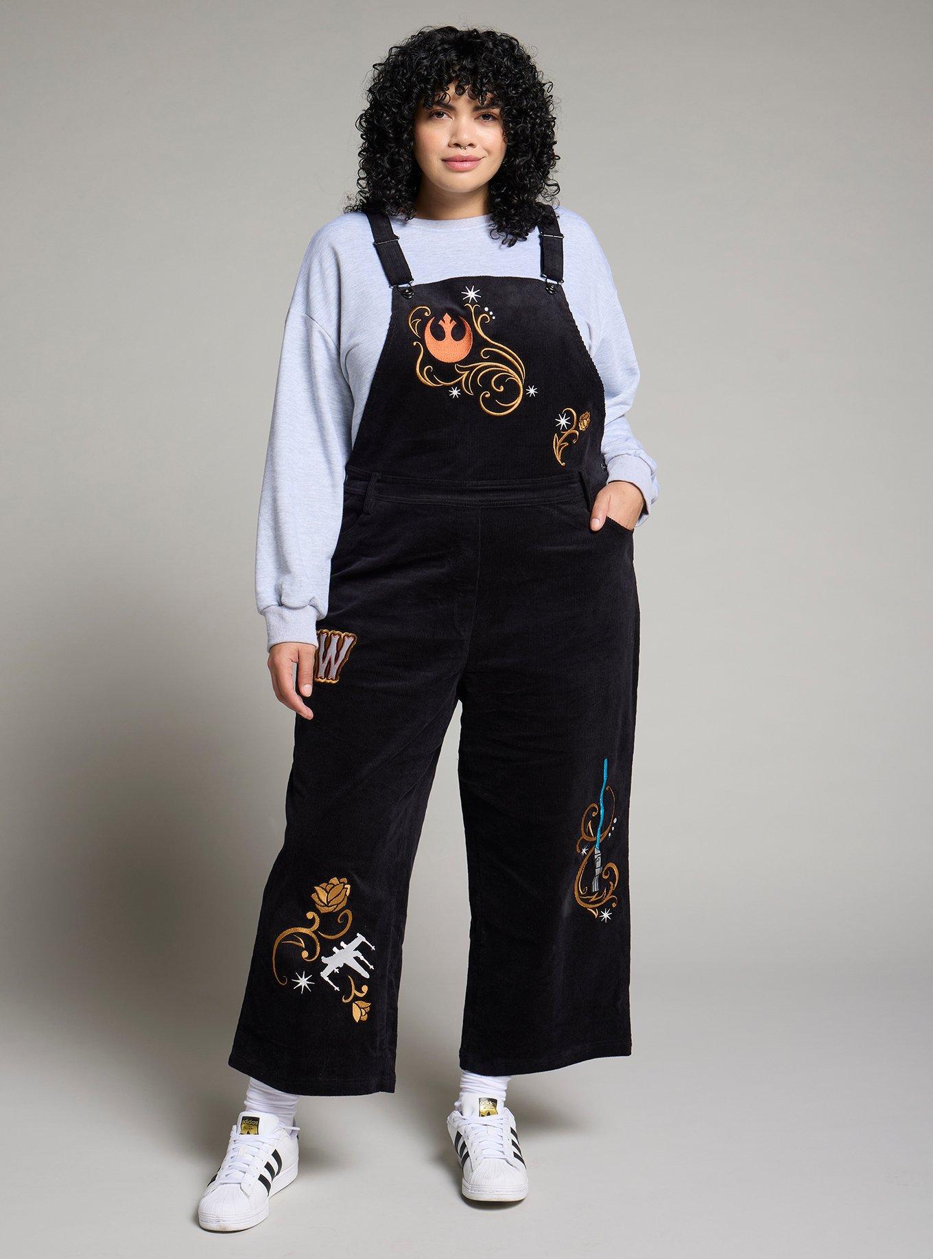 Her Universe Star Wars Rebel Symbols Corduroy Overalls Plus Size, MULTI, hi-res