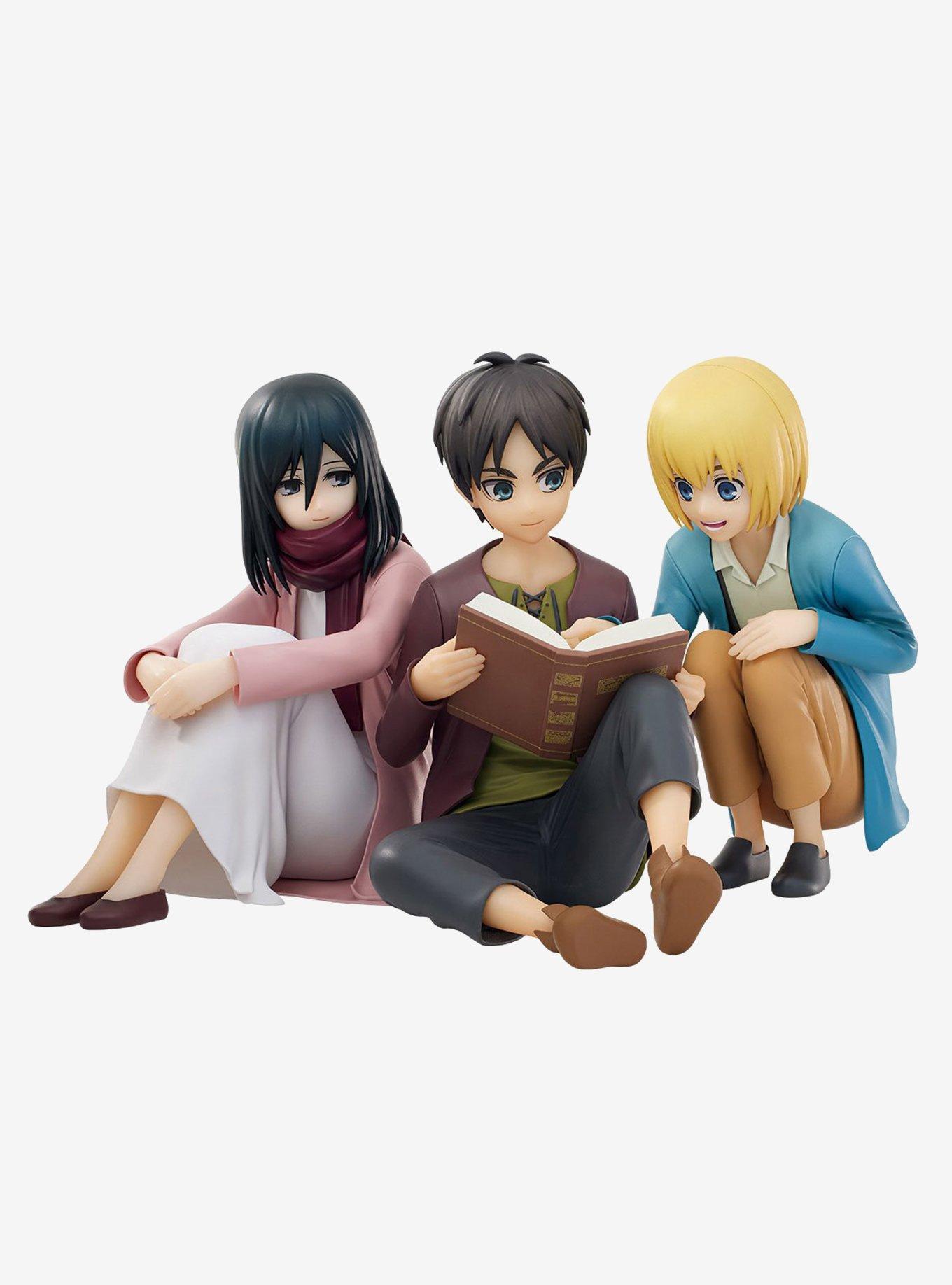 Bandai Spirits Attack on Titan Ichibansho Eren Jaeger, Mikasa Ackerman, & Armin Arlert (Rumbling) Figure, , hi-res