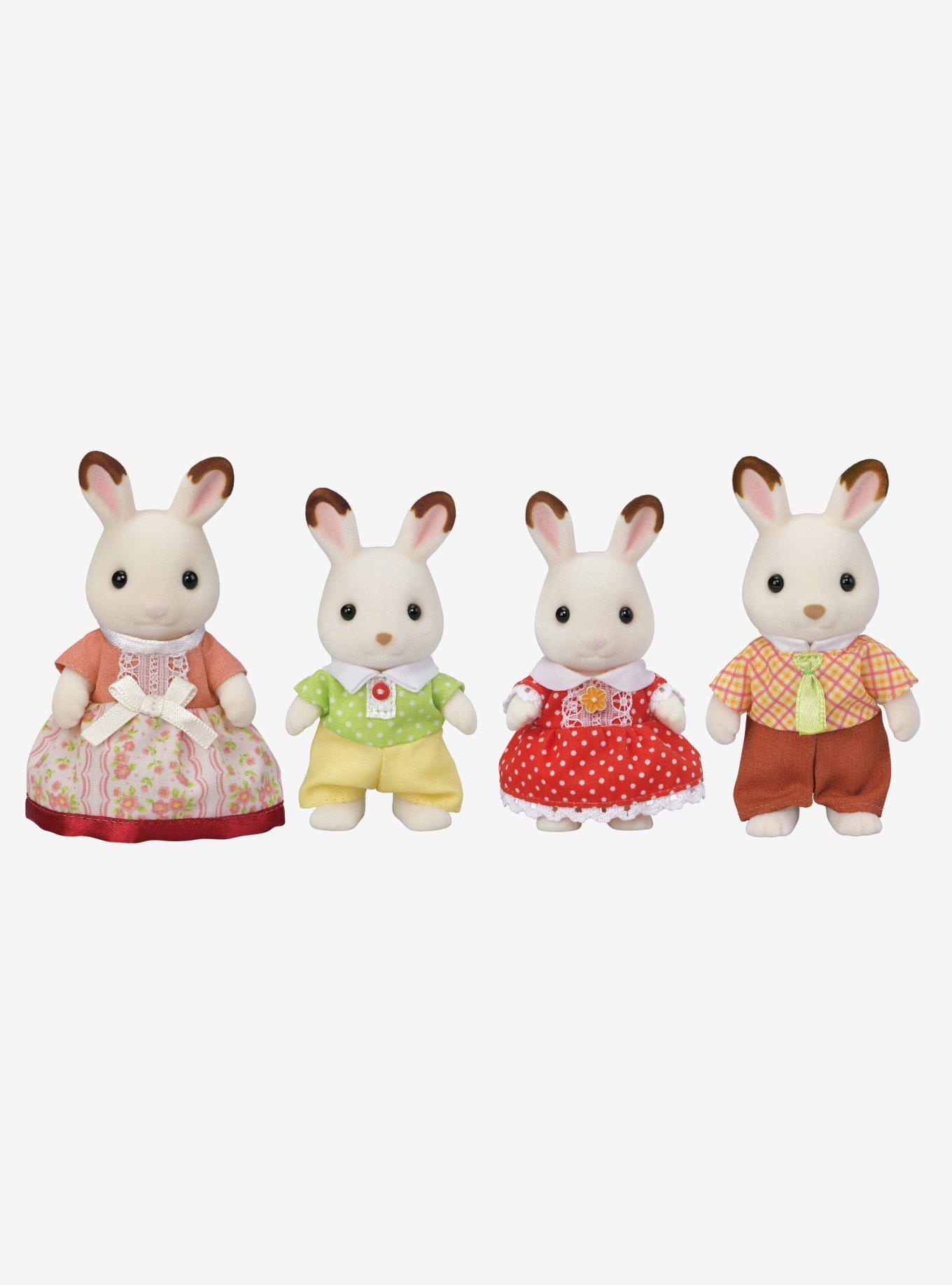 Calico Critters Chocolate Rabbit Family Figure Set 