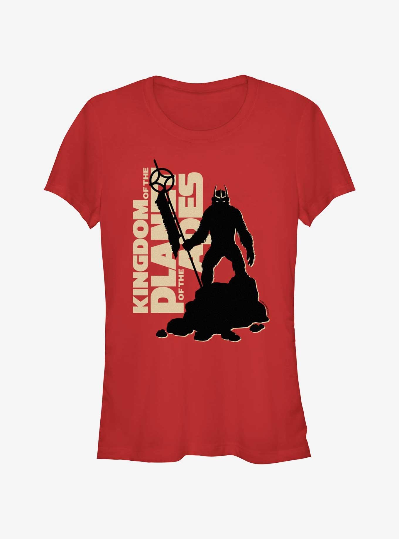 Kingdom of the Planet of the Apes Lead Caesar Girls T-Shirt, RED, hi-res
