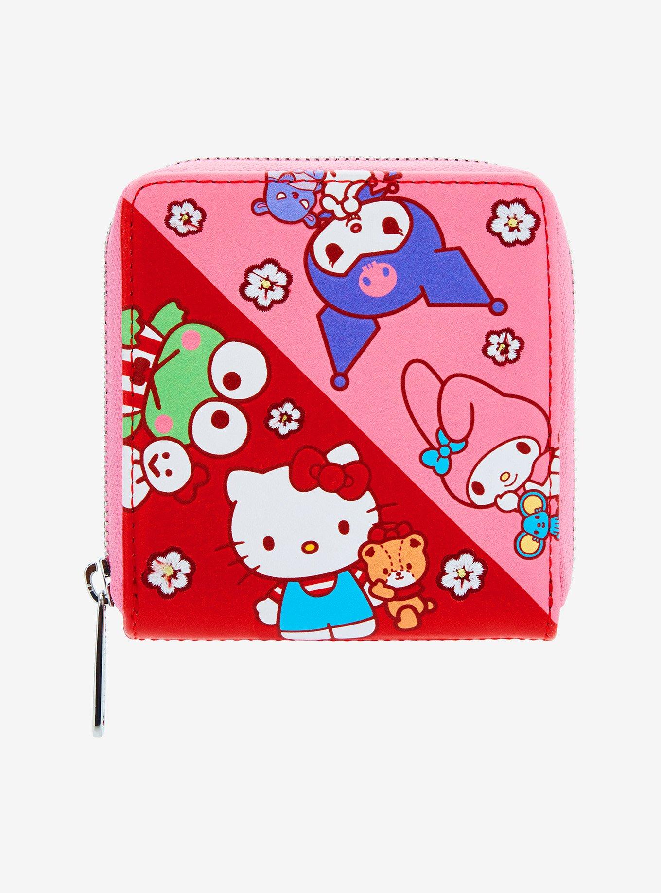 Loungefly Sanrio Hello Kitty and Friends Floral Color Block Small Zip Wallet, , hi-res