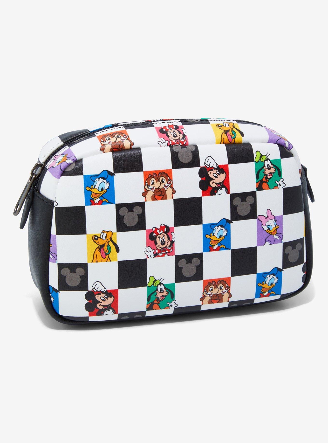 Loungefly Disney Mickey & Friends Checkered Cosmetic Bag - BoxLunch Exclusive, , hi-res