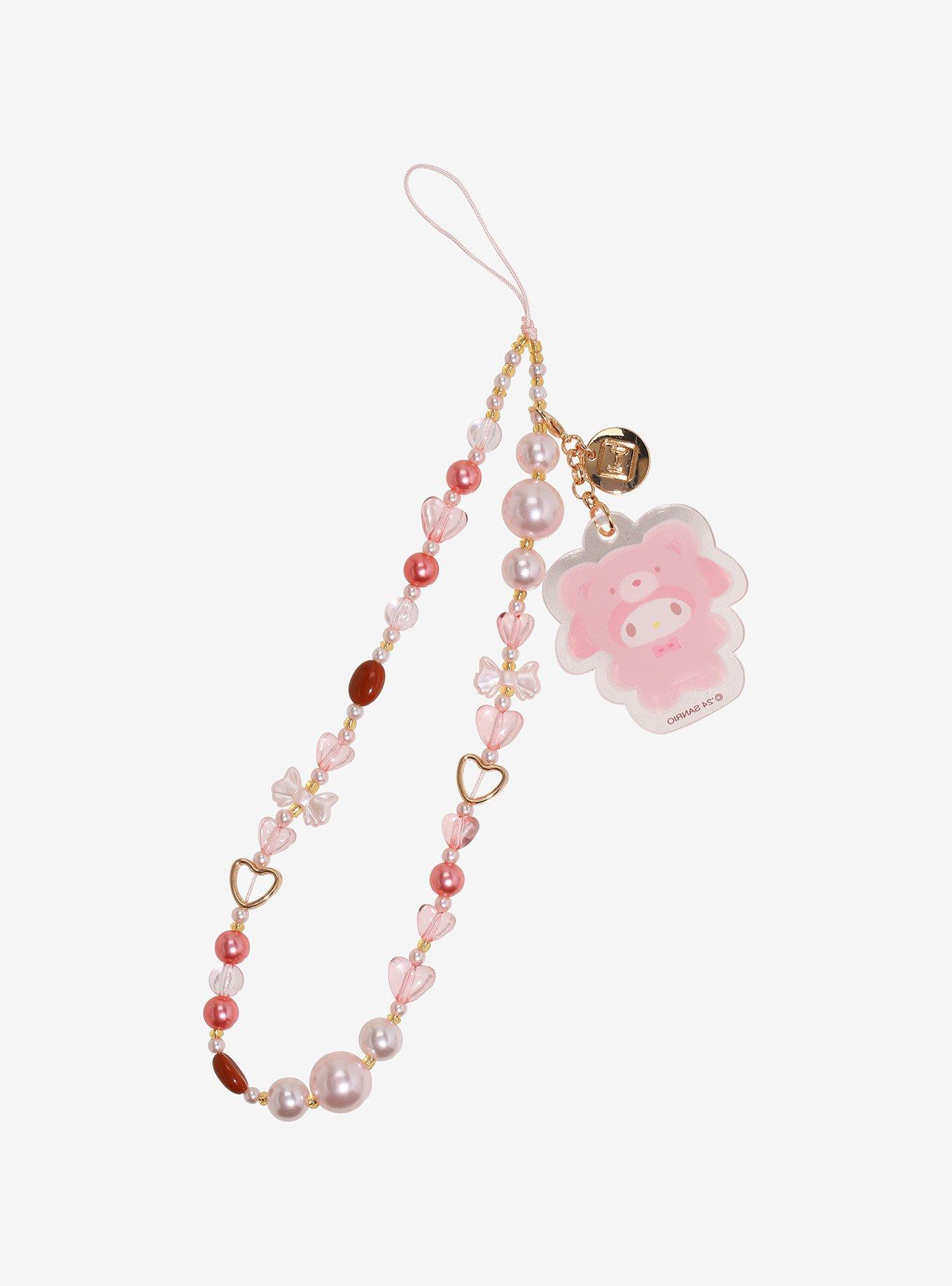 Sanrio My Melody Latte Bear Beaded Phone Charm, , hi-res