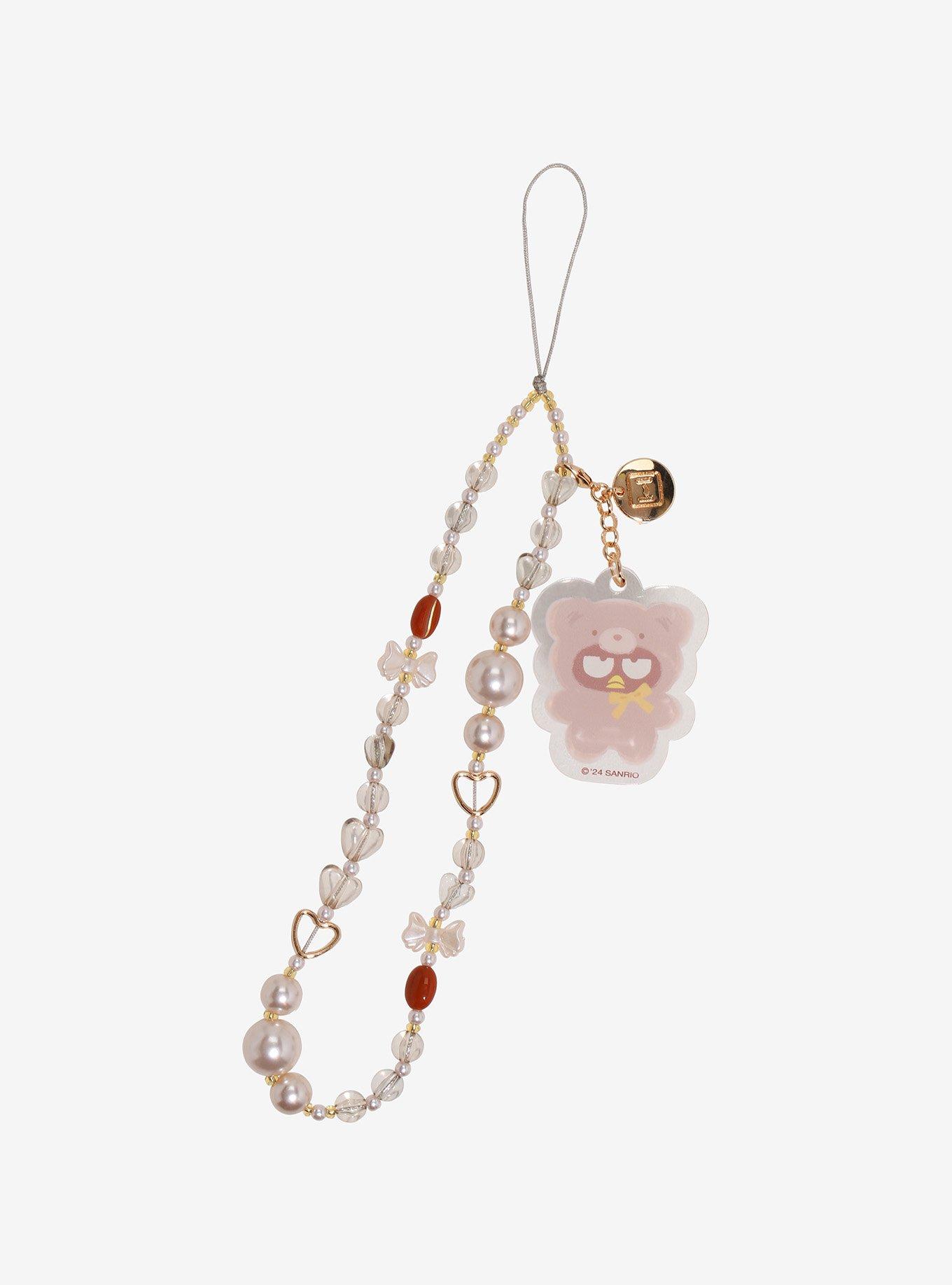 Sanrio Badtz-Maru Latte Bear Beaded Phone Charm, , hi-res