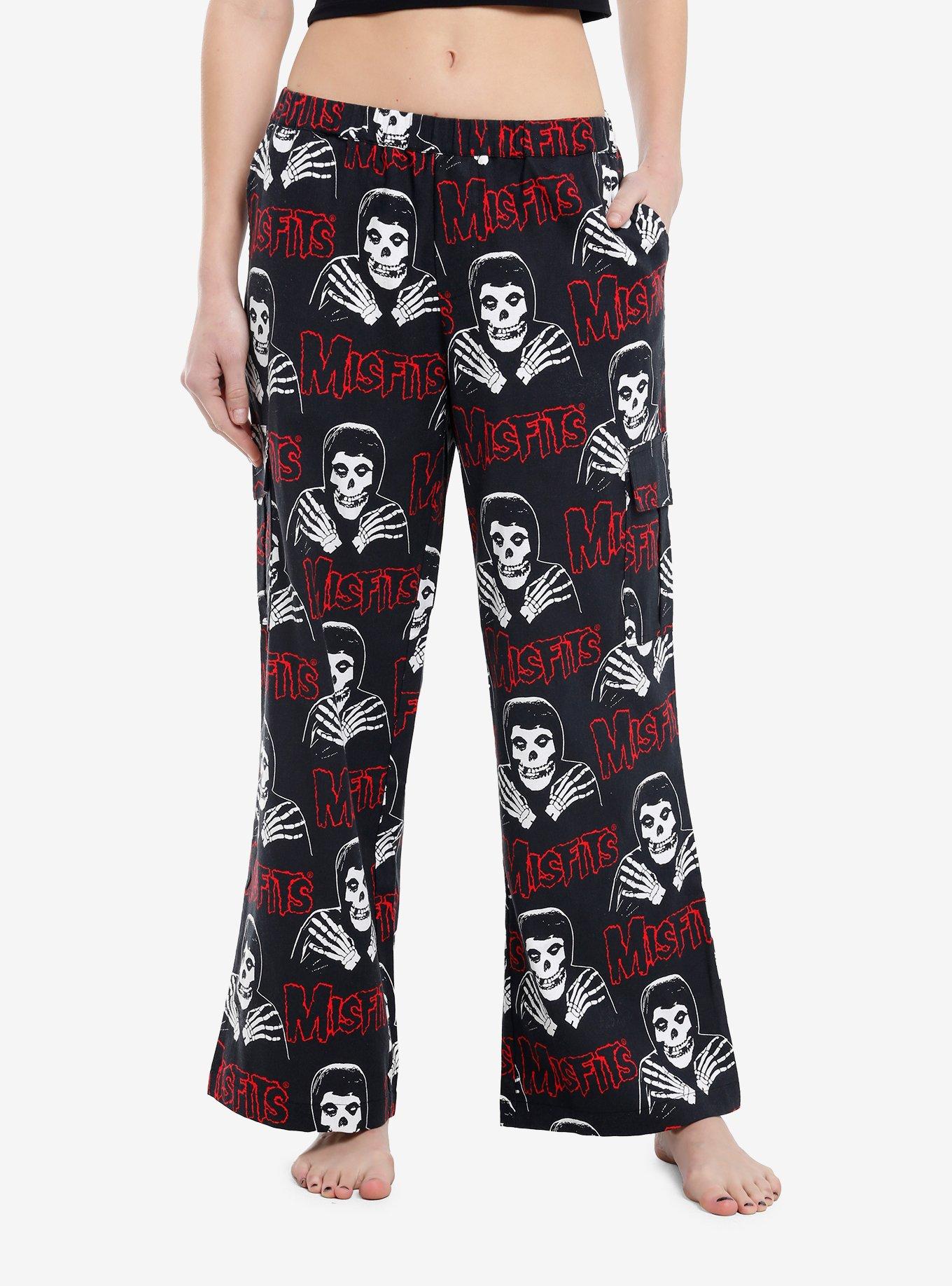 Misfits Crimson Ghost Allover Print Cargo Girls Pajama Pants, , hi-res