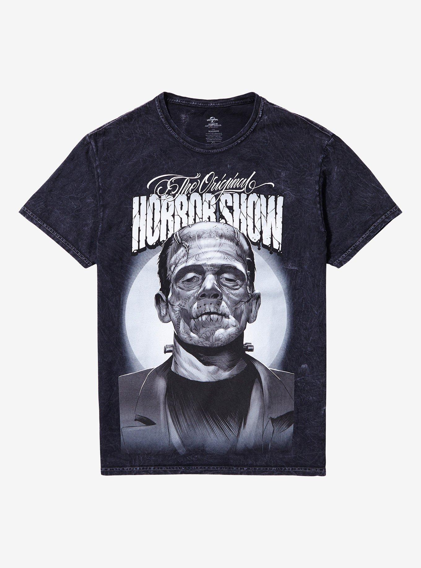Universal Monsters X Maxx242 Frankenstein & The Bride Of Frankenstein Original Horror Show T-Shirt, MULTI, hi-res