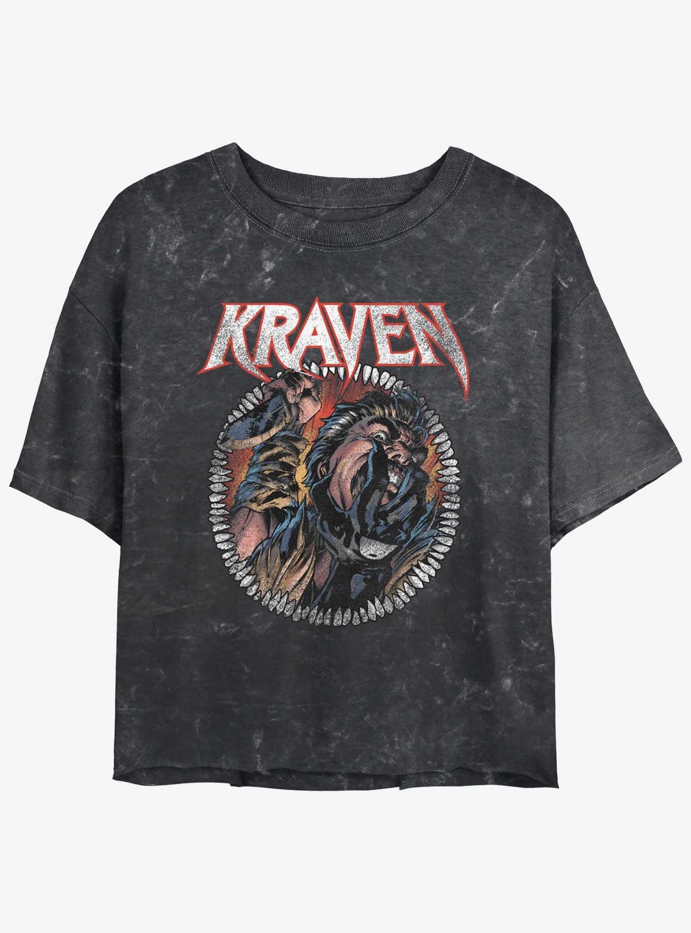 Marvel Kraven the Hunter Captured Prey Girls Mineral Wash Crop T-Shirt, , hi-res