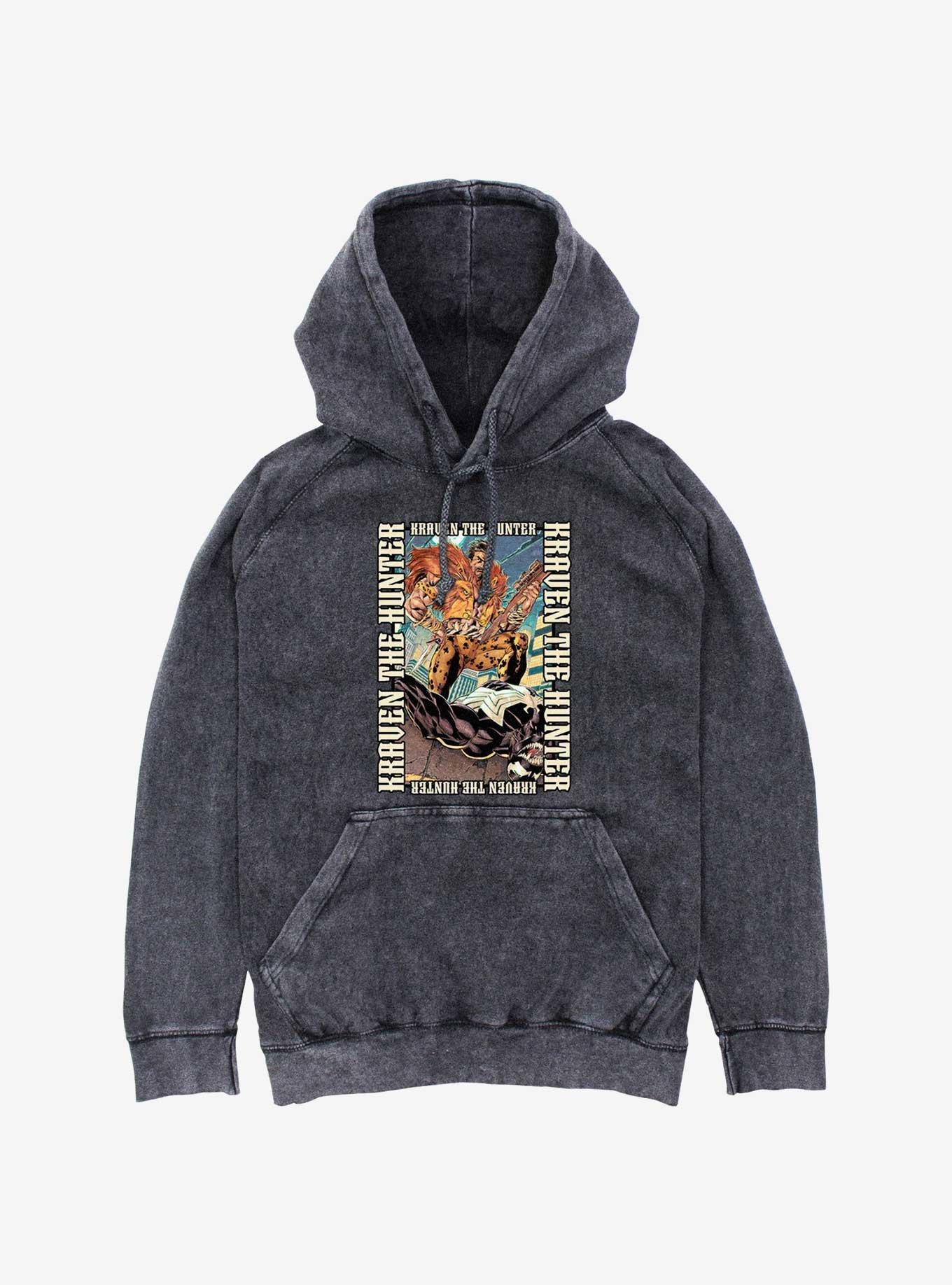 Marvel Kraven The Hunter And Venom Comic Mineral Wash Hoodie, , hi-res