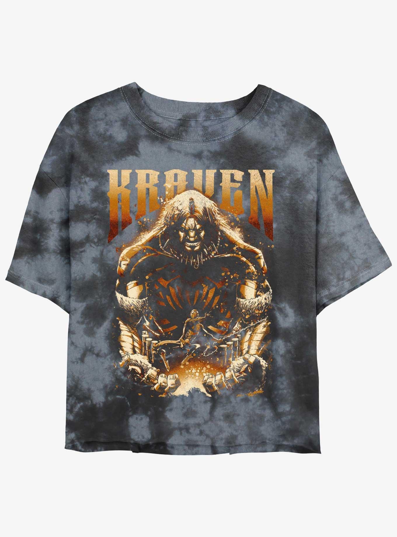 Marvel Kraven The Hunter And Spider Man Girls Tie-Dye Crop T-Shirt, , hi-res