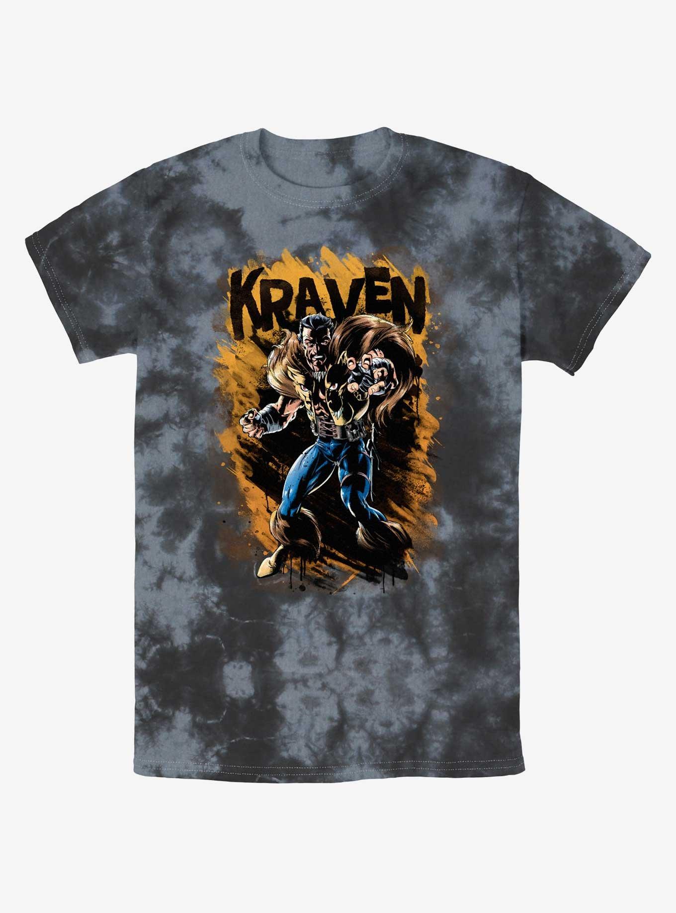 Marvel Kraven The Hunter Splatter Wall Tie-Dye T-Shirt, BLKCHAR, hi-res