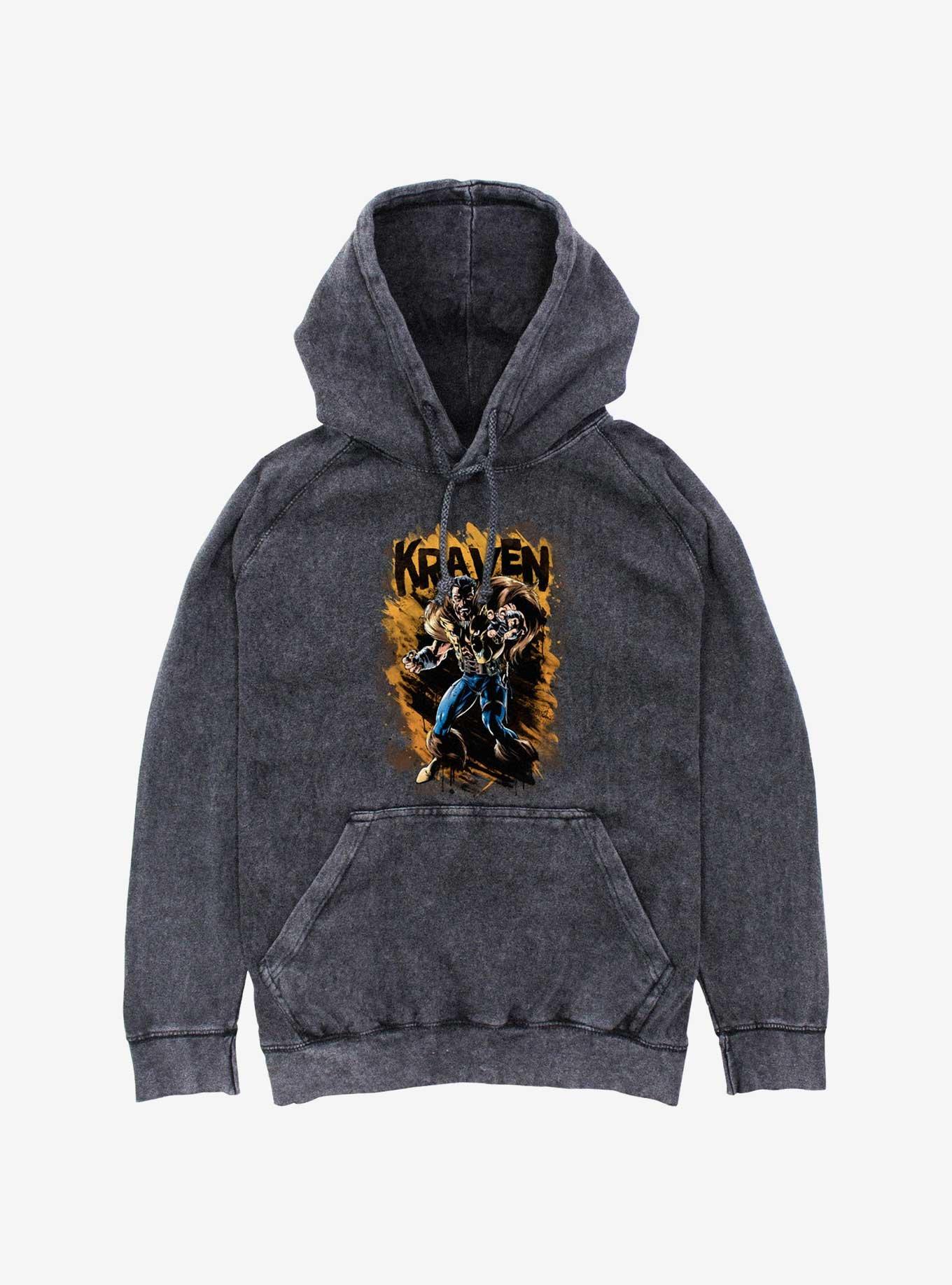 Marvel Kraven The Hunter Splatter Wall Mineral Wash Hoodie, , hi-res