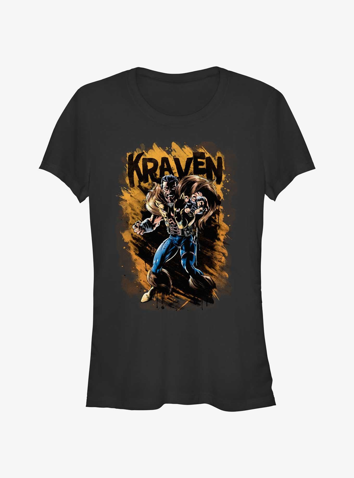 Marvel Kraven The Hunter Splatter Wall Girls T-Shirt, BLACK, hi-res
