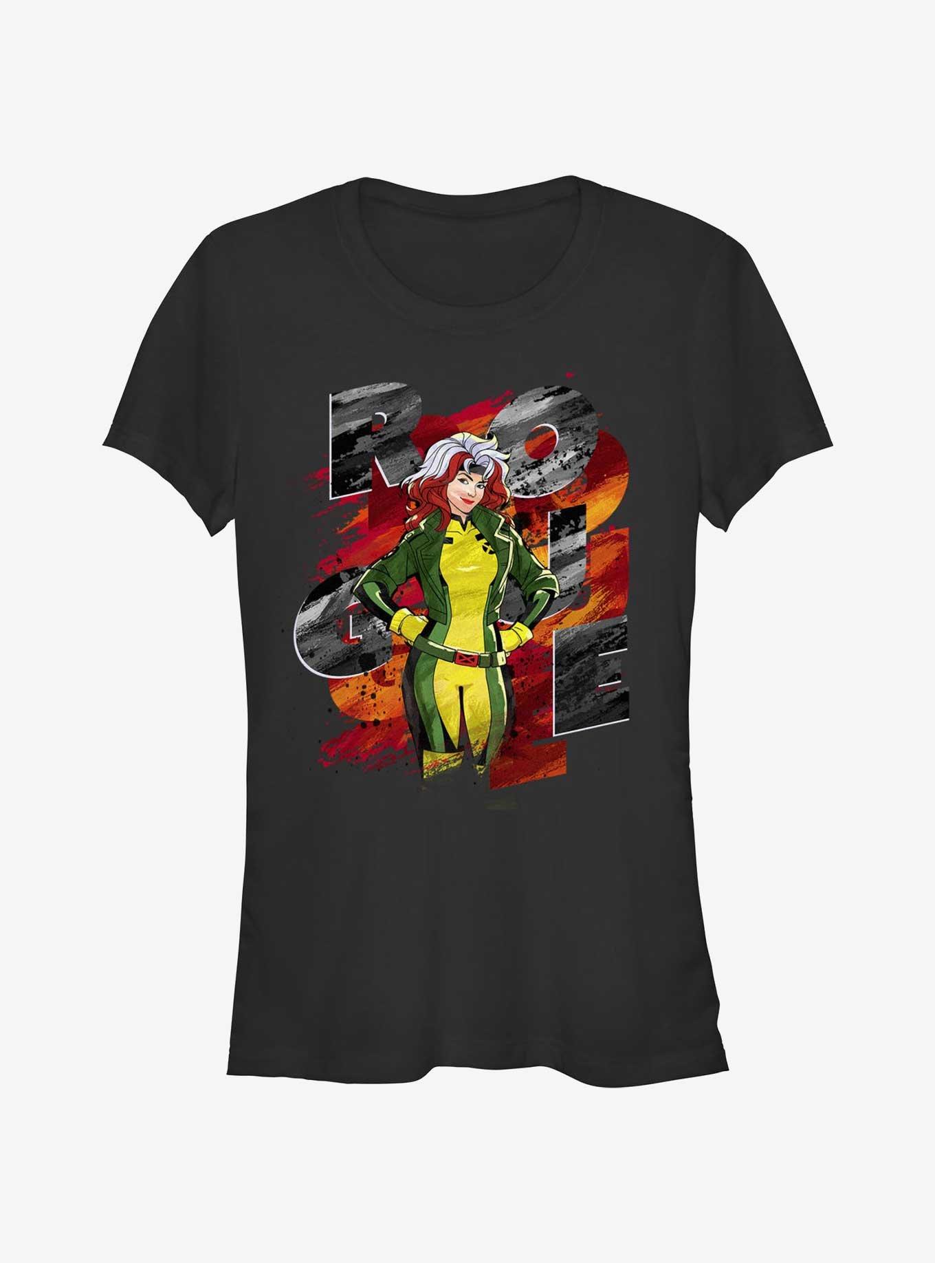 X-Men Rogue Splatter Wall Girls T-Shirt, BLACK, hi-res
