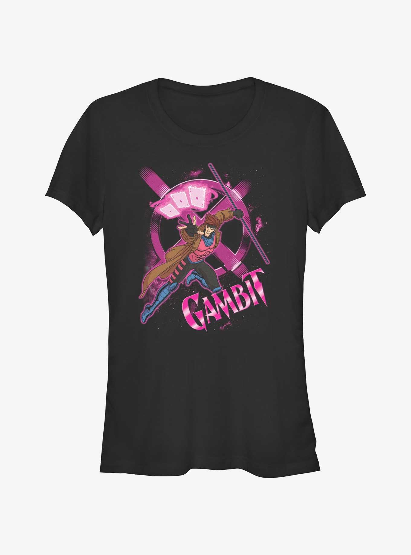 X-Men Gambit Enhanced Powers Girls T-Shirt, BLACK, hi-res